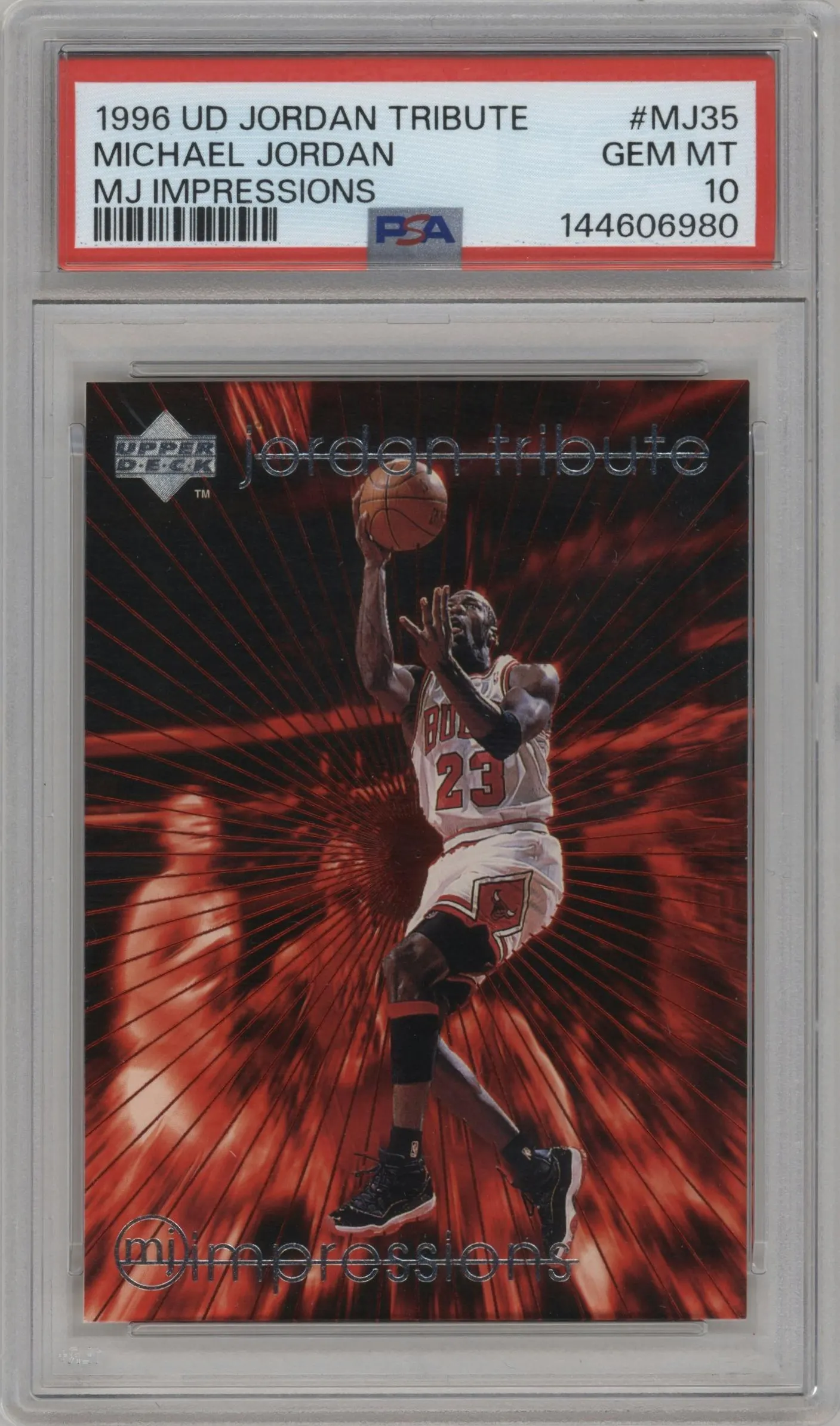 1997 Upper Deck Michael Jordan Tribute Michael Jordan #mj35 PSA 10