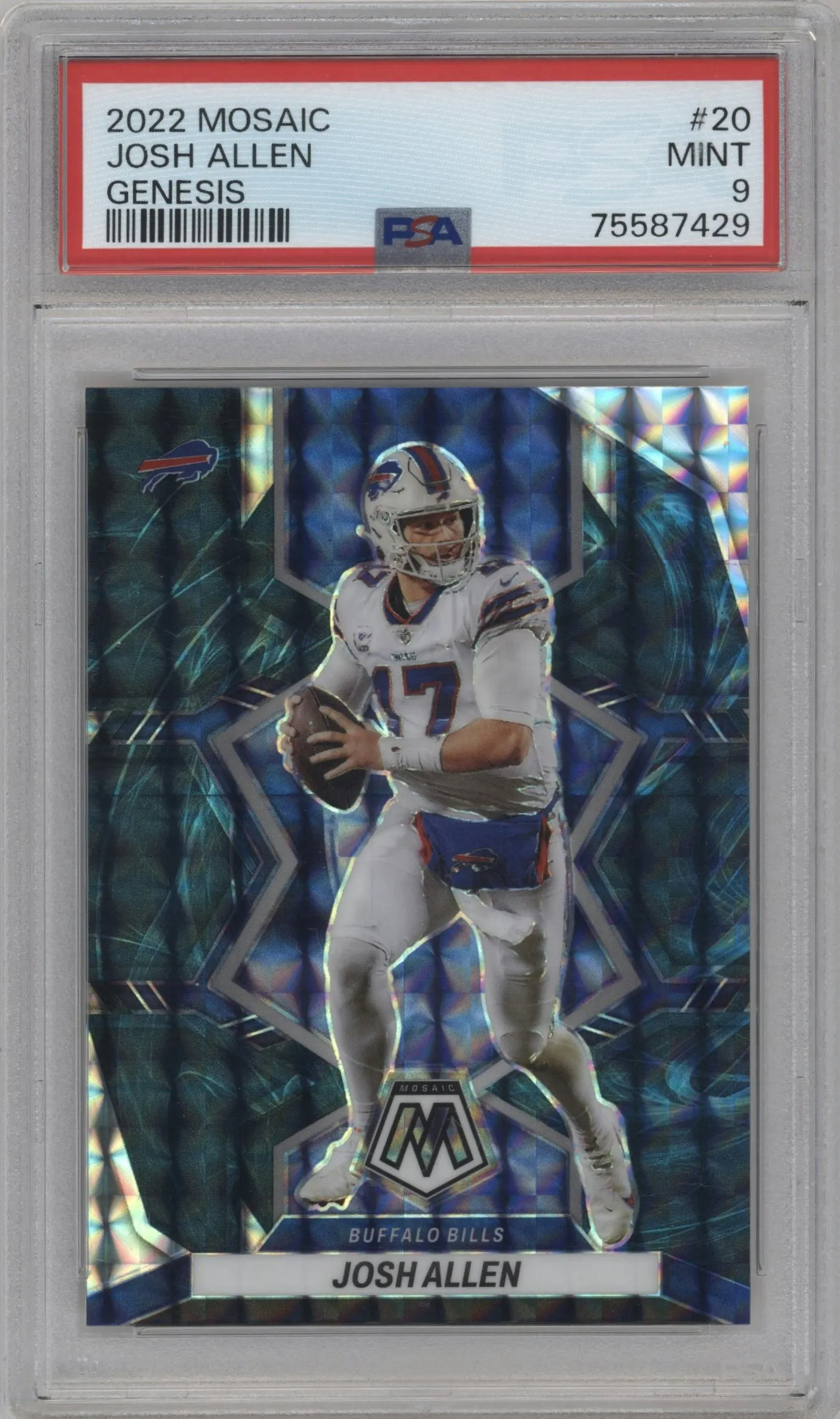 2022 Panini Mosaic Josh Allen Genesis #20 PSA 9