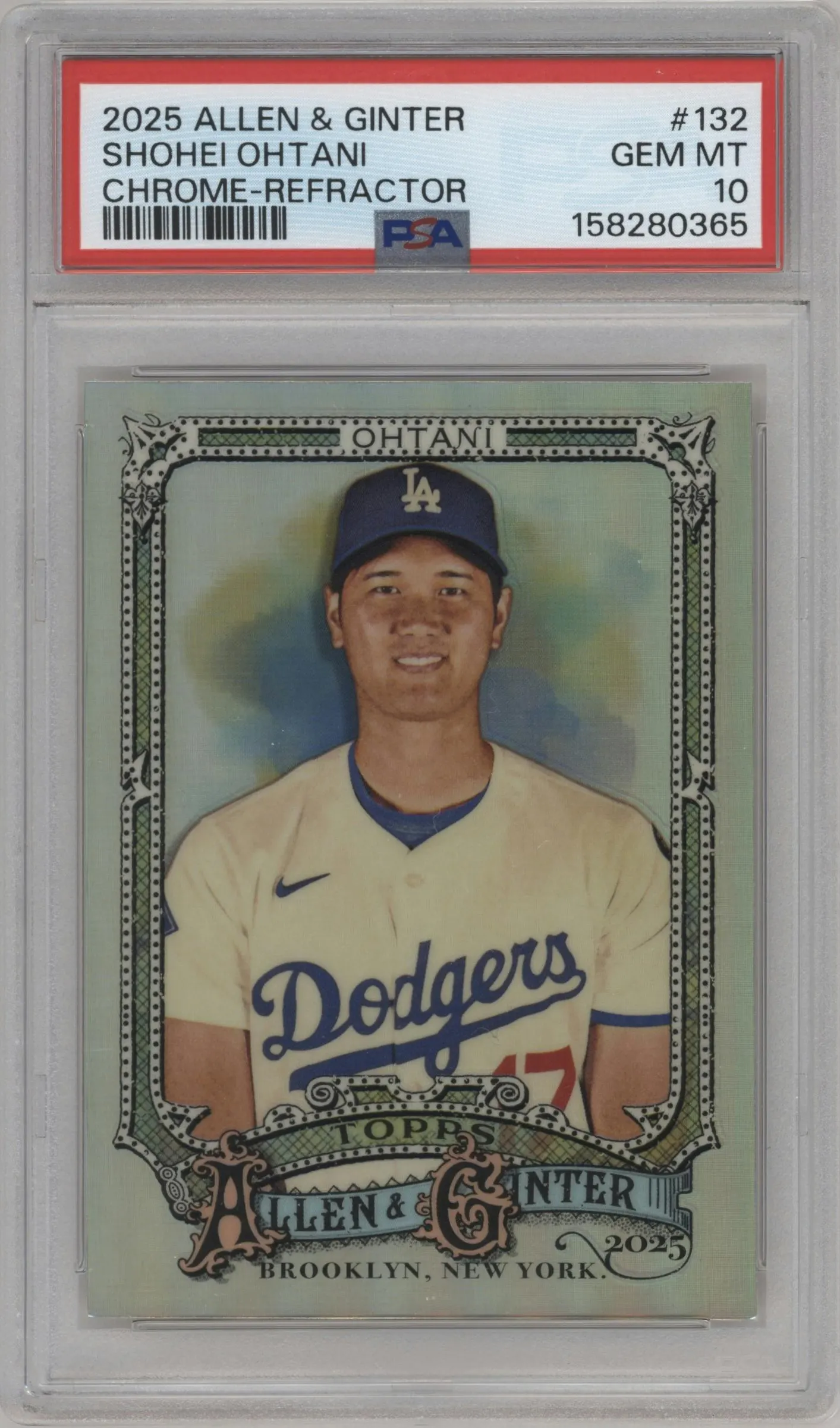 2025 Topps Allen & Ginter Chrome Shohei Ohtani Refractor #132 PSA 10