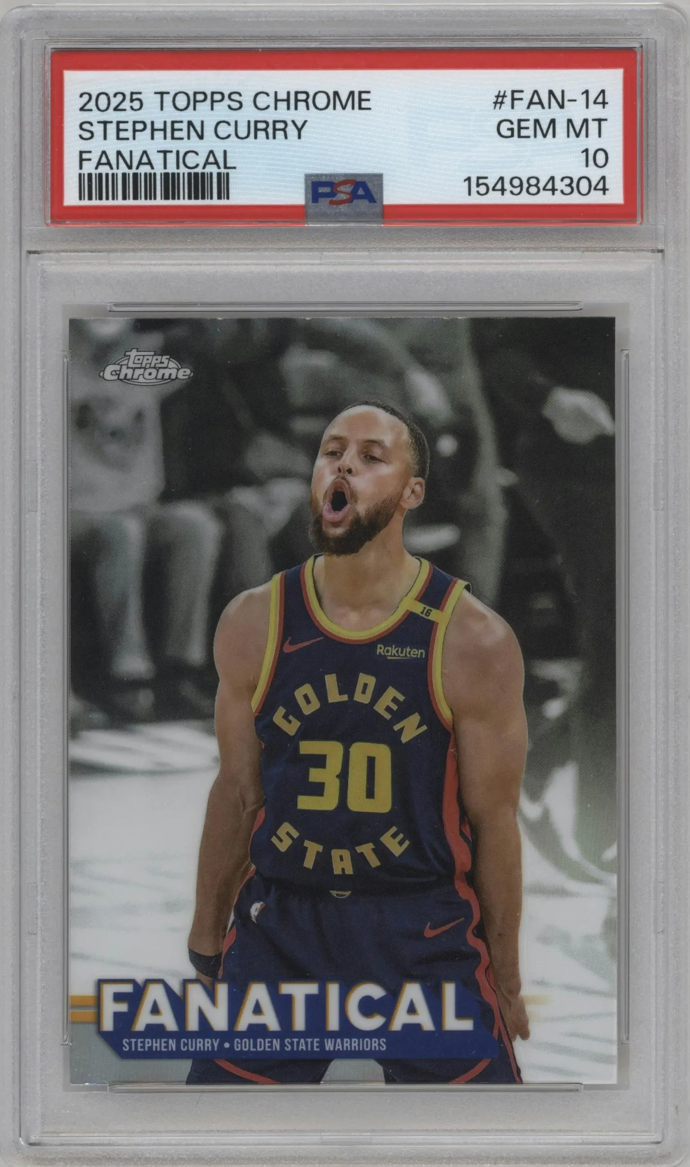 2025 Topps Chrome Fanatical Stephen Curry #FAN-14 PSA 10