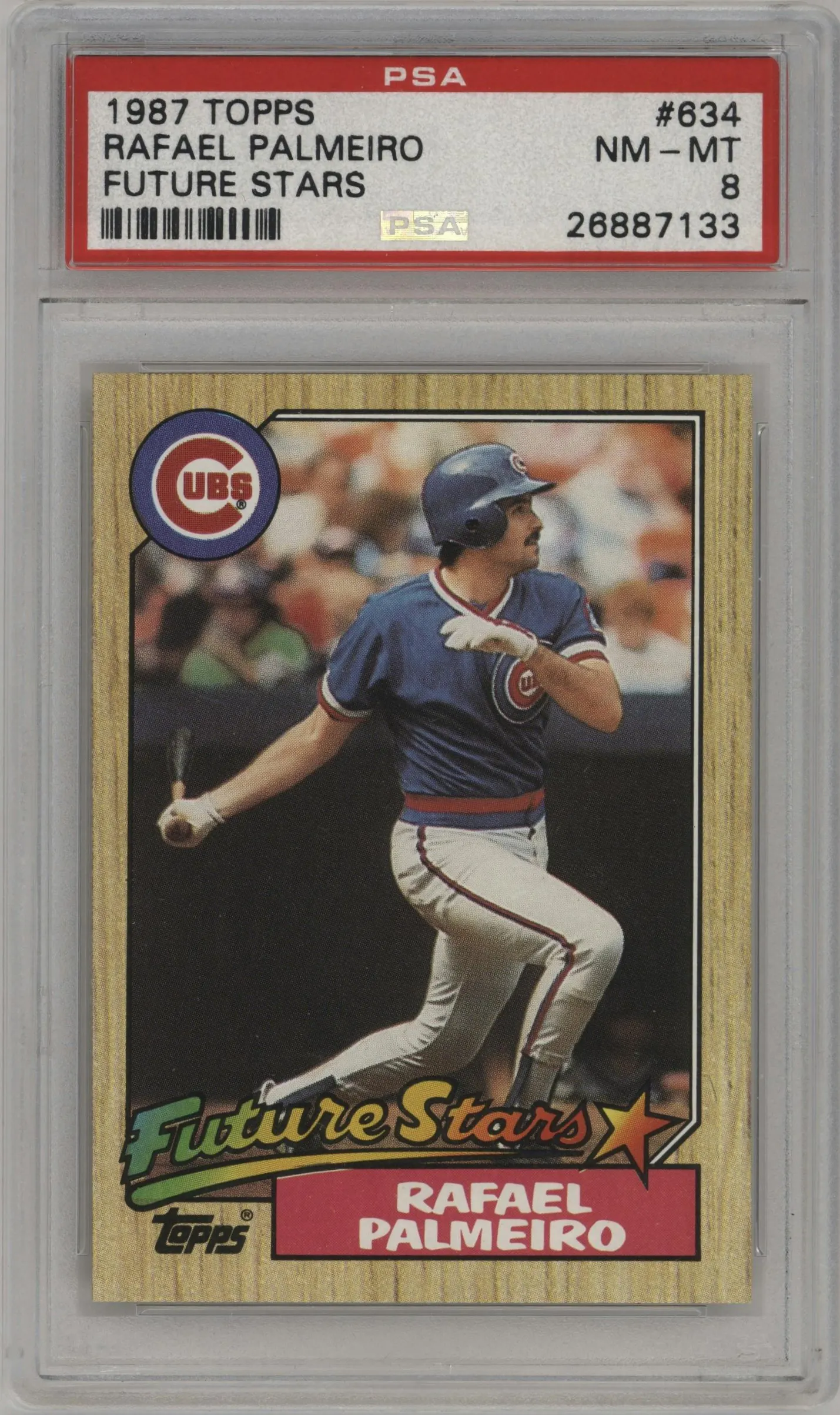 1987 Topps Rafael Palmeiro #634 PSA 8