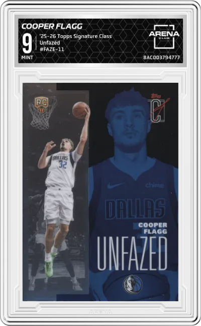 2025 2025-26 Topps Signature Class Topps Signature Class Unfazed Cooper Flagg #FAZE-11 ARENA CLUB 9