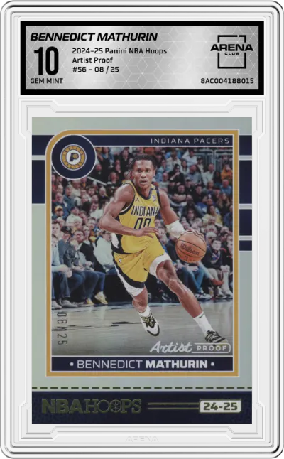 2024 Panini NBA Hoops Bennedict Mathurin Artist Proof #56 ARENA CLUB 10