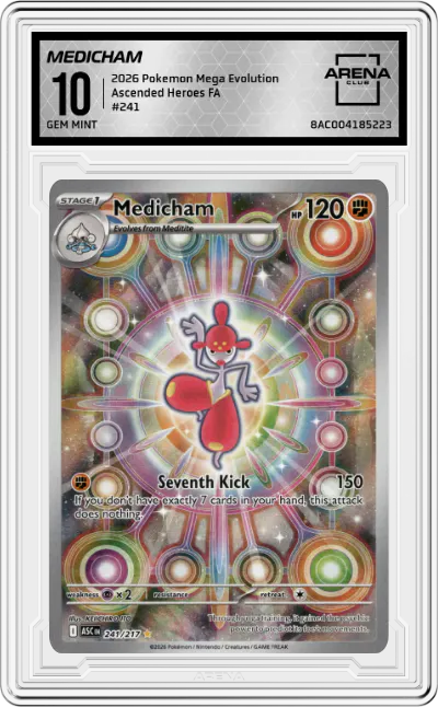 2026 Pokemon Mega Evolution Ascended Heroes Medicham #241 ARENA CLUB 10