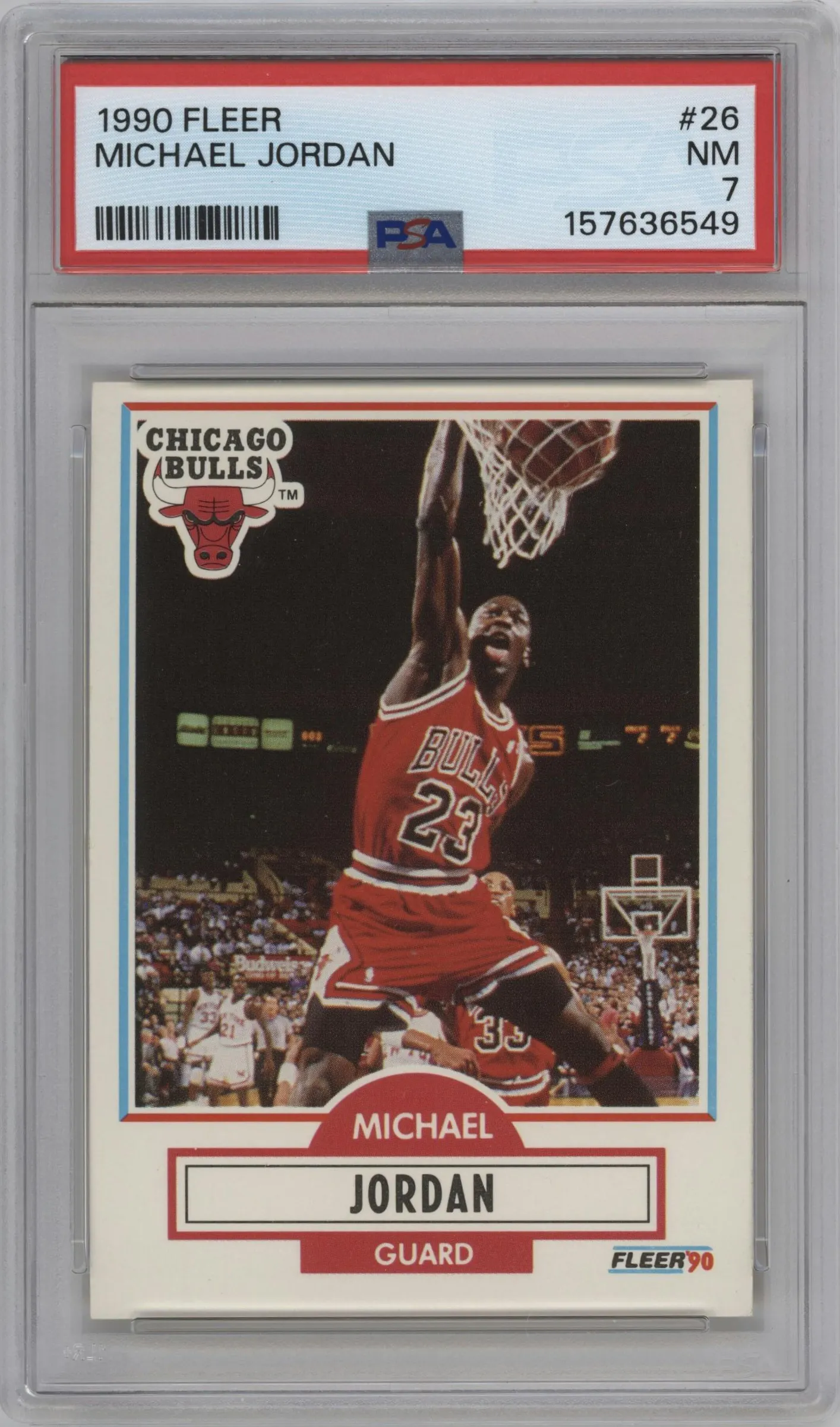 1990 Fleer Michael Jordan #26 PSA 7
