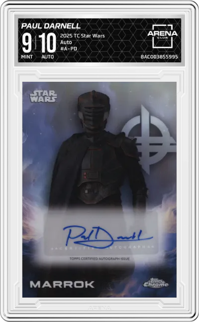 2025 Topps Chrome Star Wars Auto Paul Darnell #A-PD ARENA CLUB 9