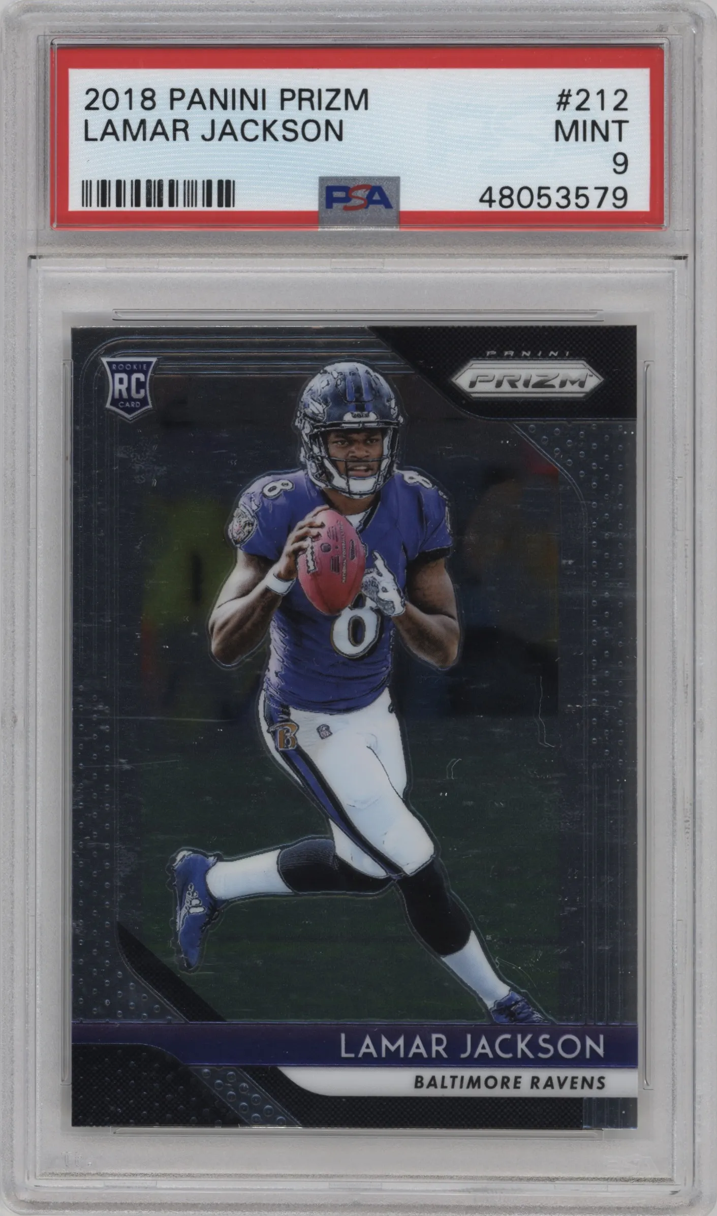 2018 Panini Prizm Lamar Jackson PSA 9