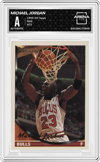 1993 Topps Michael Jordan Gold ARENA CLUB AUTHENTIC #23 ARENA CLUB