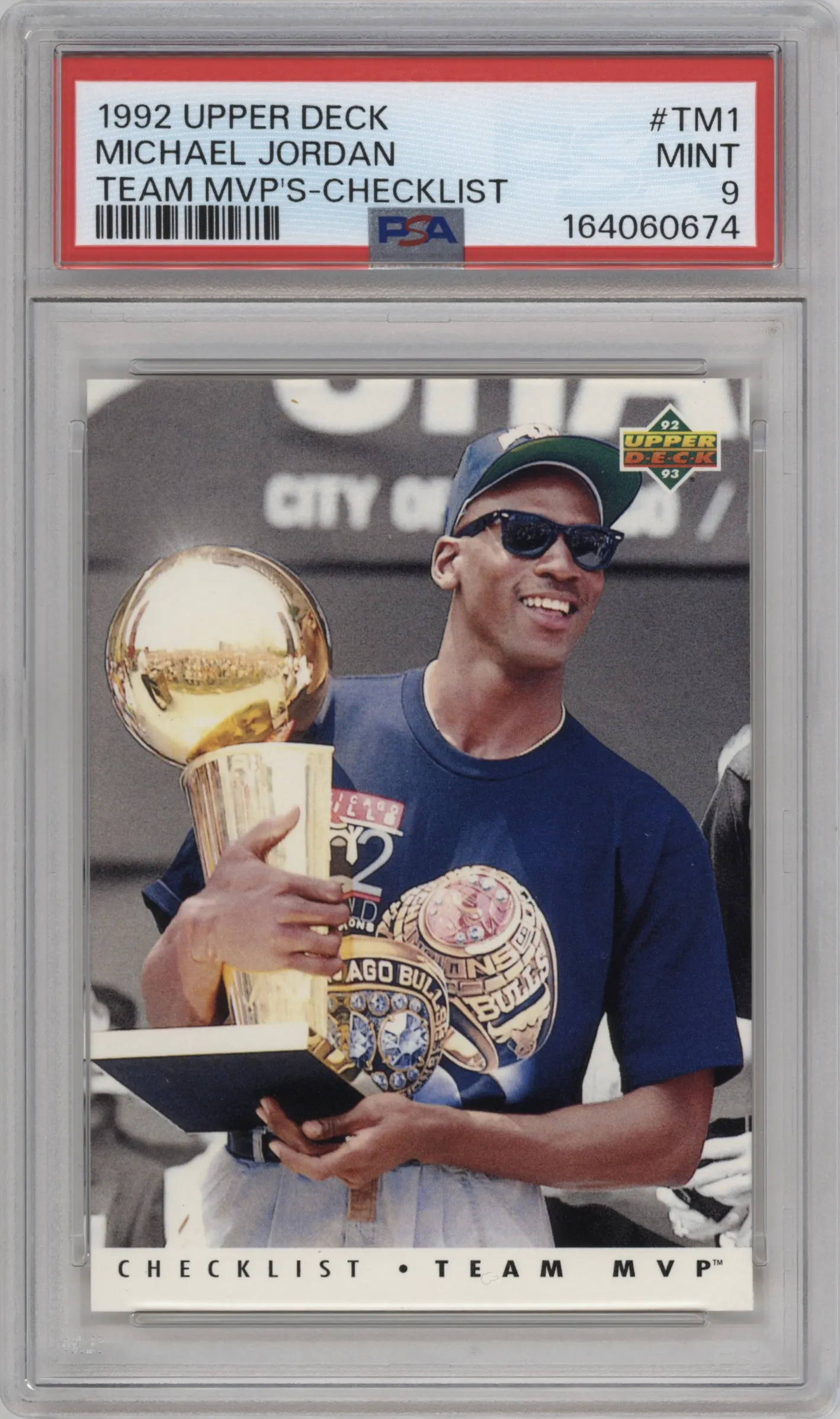 1992 Upper Deck Team MVP Michael Jordan #TM1 PSA 9
