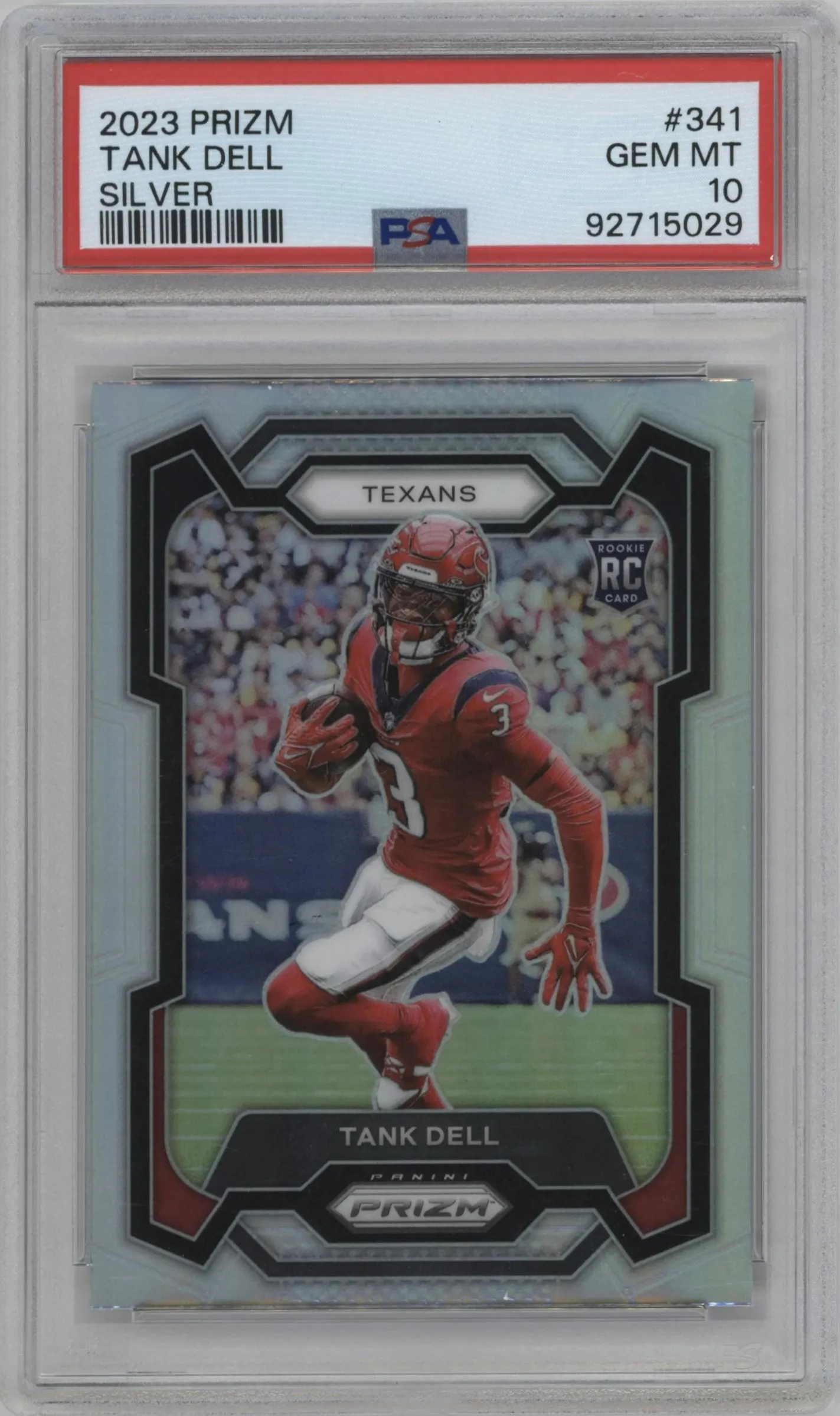 2023 Panini Prizm Tank Dell Silver Prizm #341 PSA 10