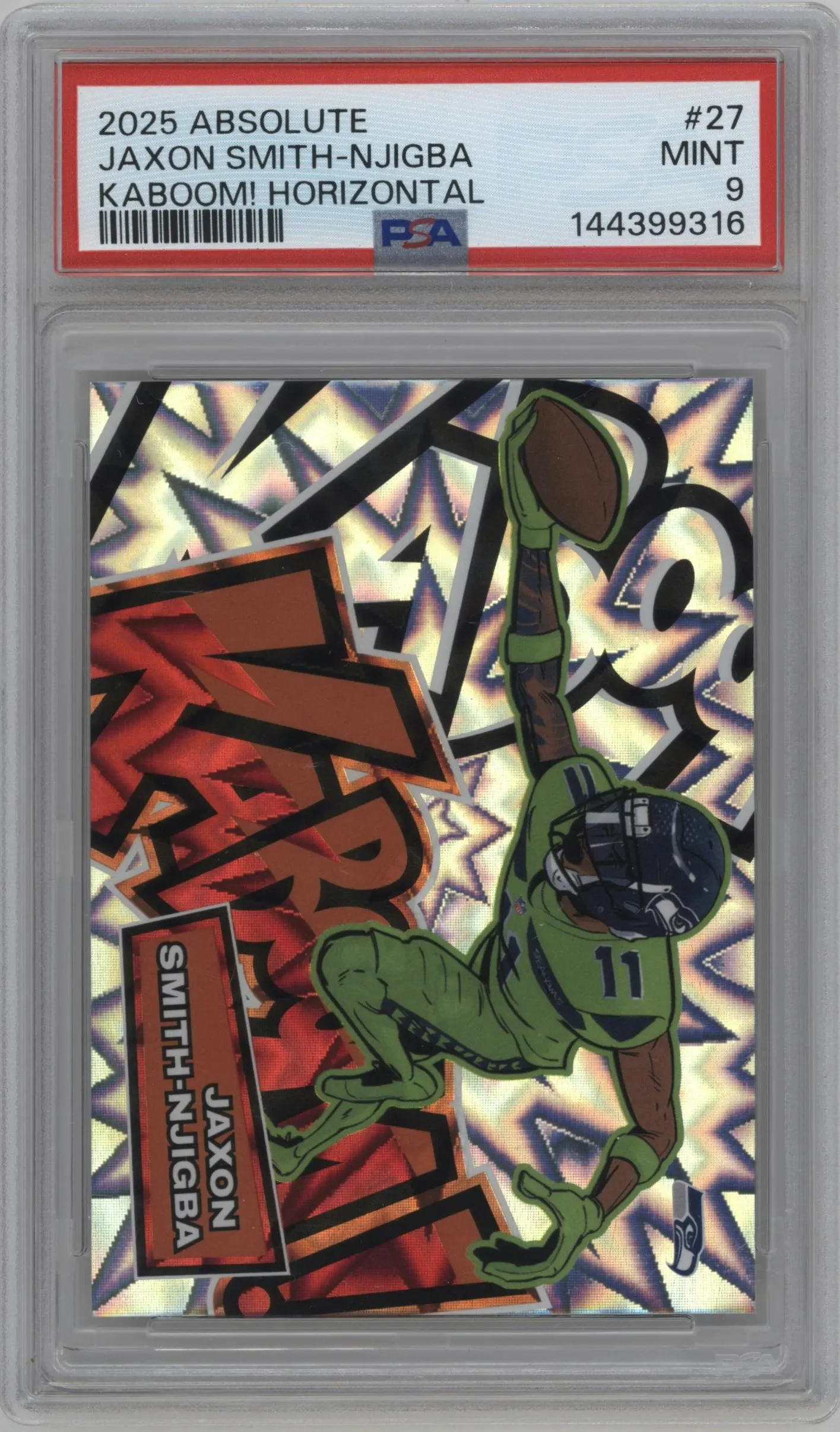 2025 Panini Absolute Kaboom Horizontal Jaxon Smith-Njigba #27 PSA 9