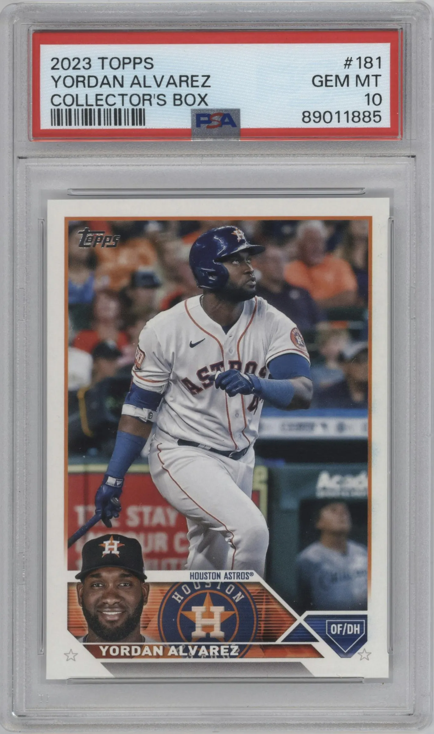 2023 Topps Series 1 Yordan Alvarez #181 PSA 10