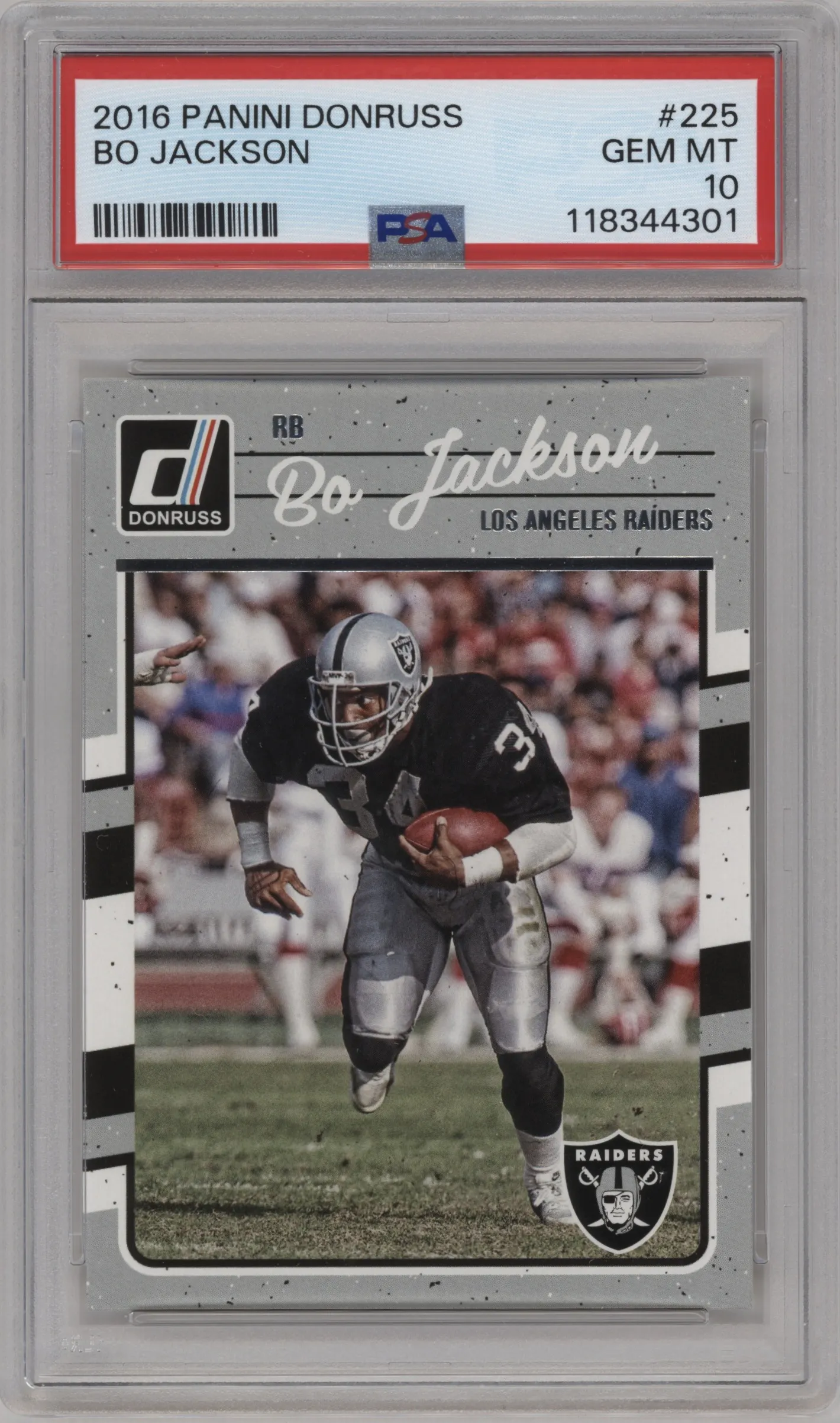 2016 Panini Donruss Bo Jackson #225 PSA 10