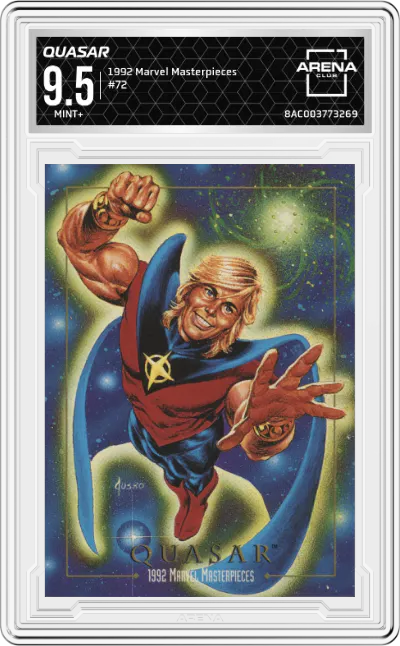 1992 SkyBox Marvel Masterpieces Quasar #72 ARENA CLUB 9.5