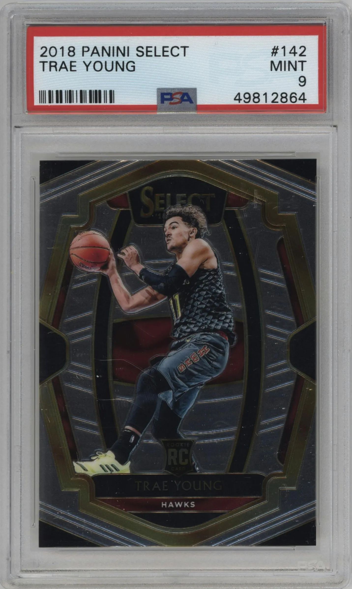 2018 Panini Select Pre.Lvl. Trae Young #142 PSA 9