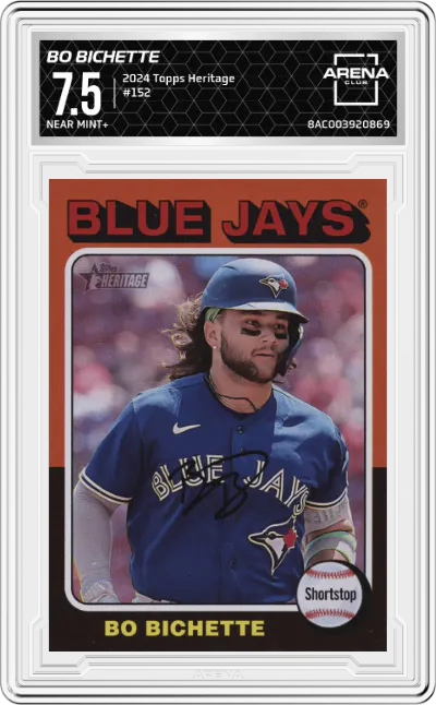 2024 Topps Heritage Bo Bichette #152 ARENA CLUB 7.5