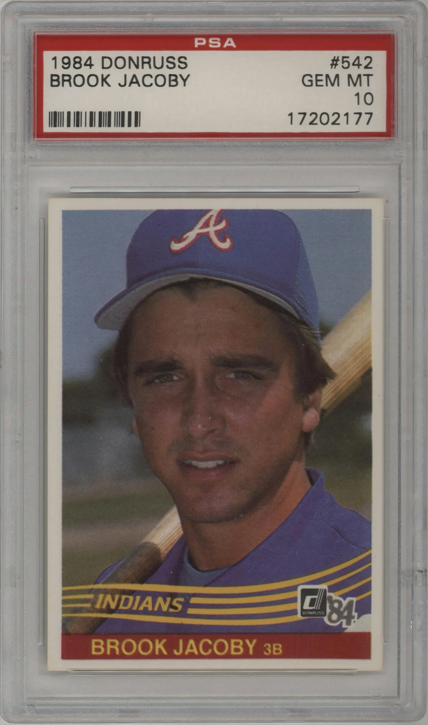 1984 Donruss Brook Jacoby PSA 10