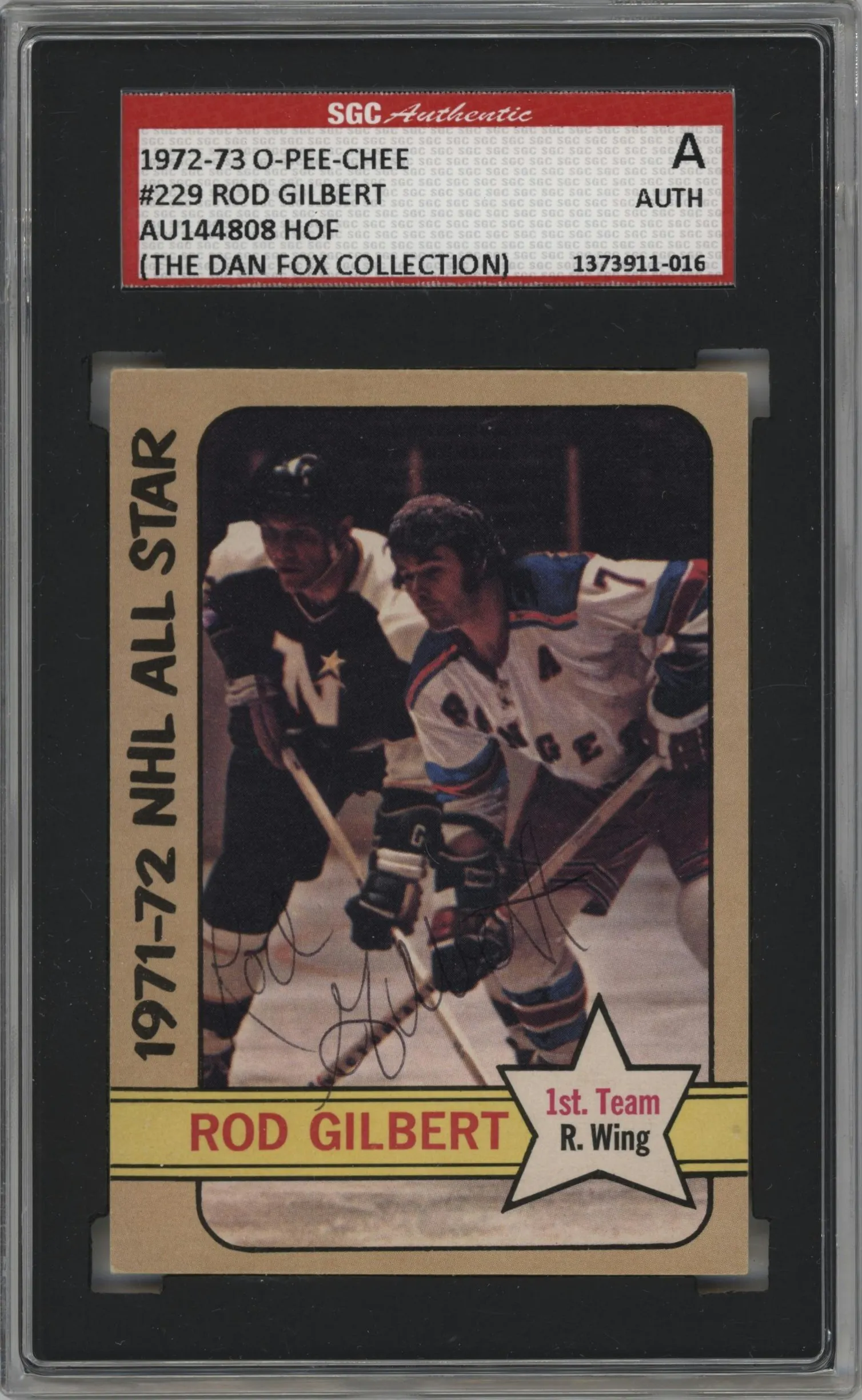 1972 O-Pee-Chee Rod Gilbert SGC AUTHENTIC #229 SGC