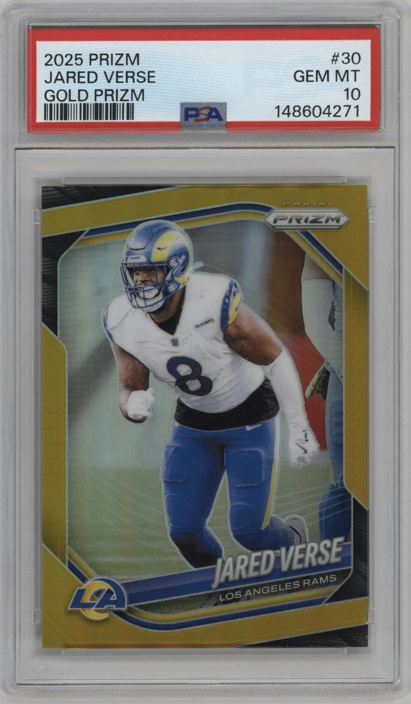 2025 Panini Prizm Jared Verse Gold Prizm #30 PSA 10