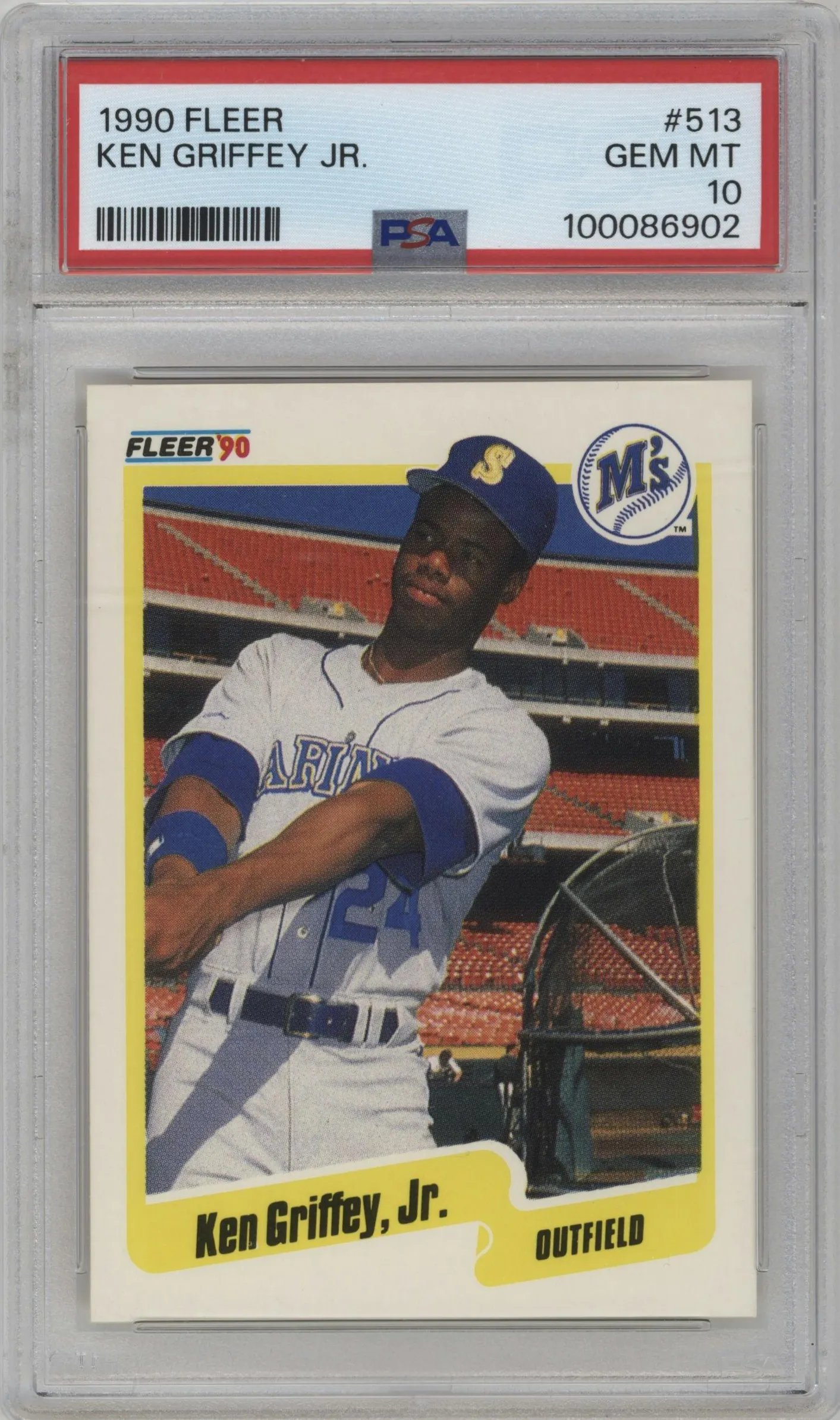 1990 Fleer Ken Griffey, Jr. #513 PSA 10