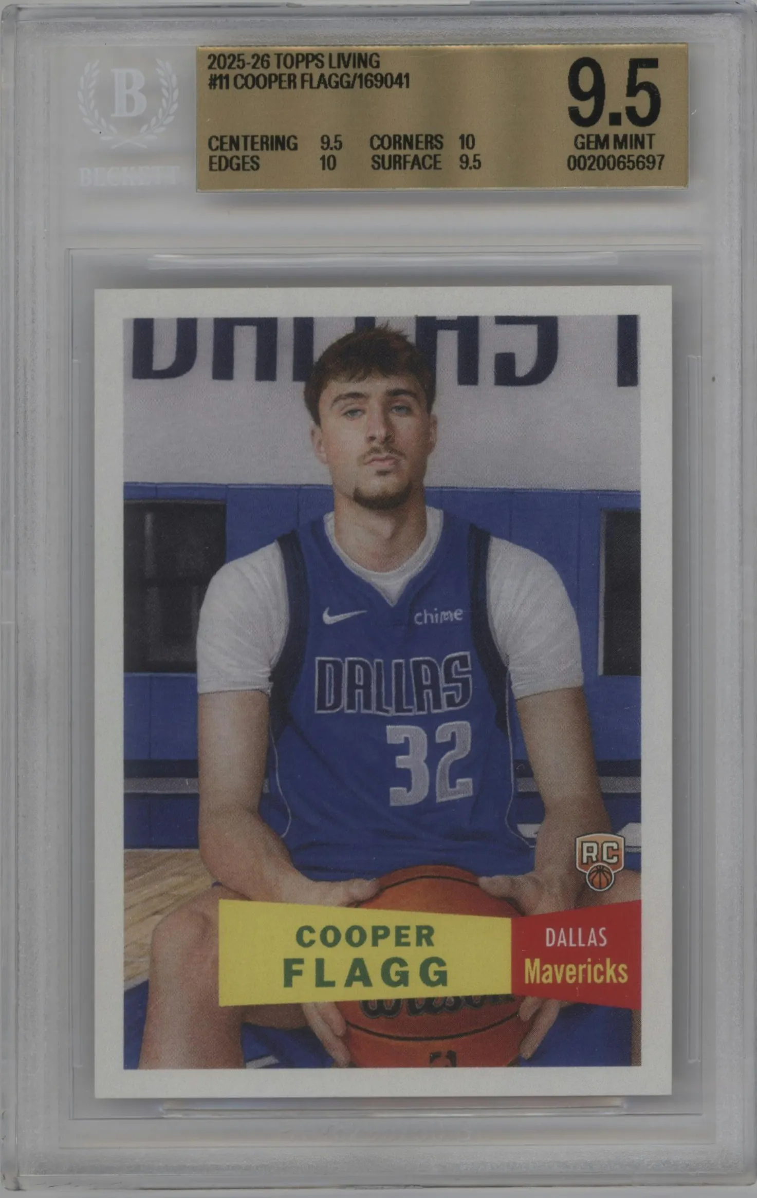 2025 Topps Living Cooper Flagg #11 BGS 9.5