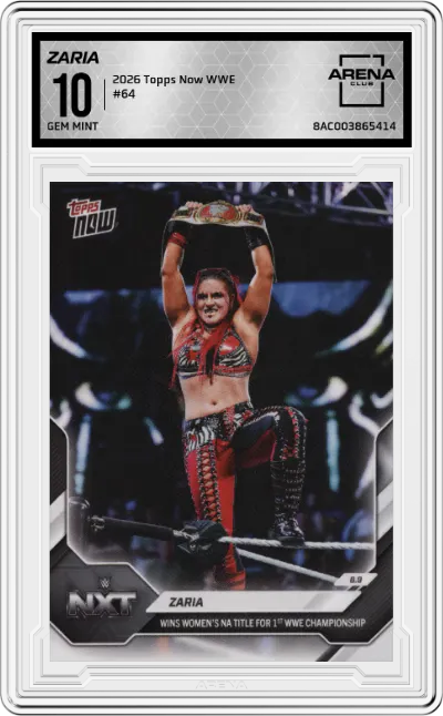 2026 Topps Now WWE Zaria ARENA CLUB 10