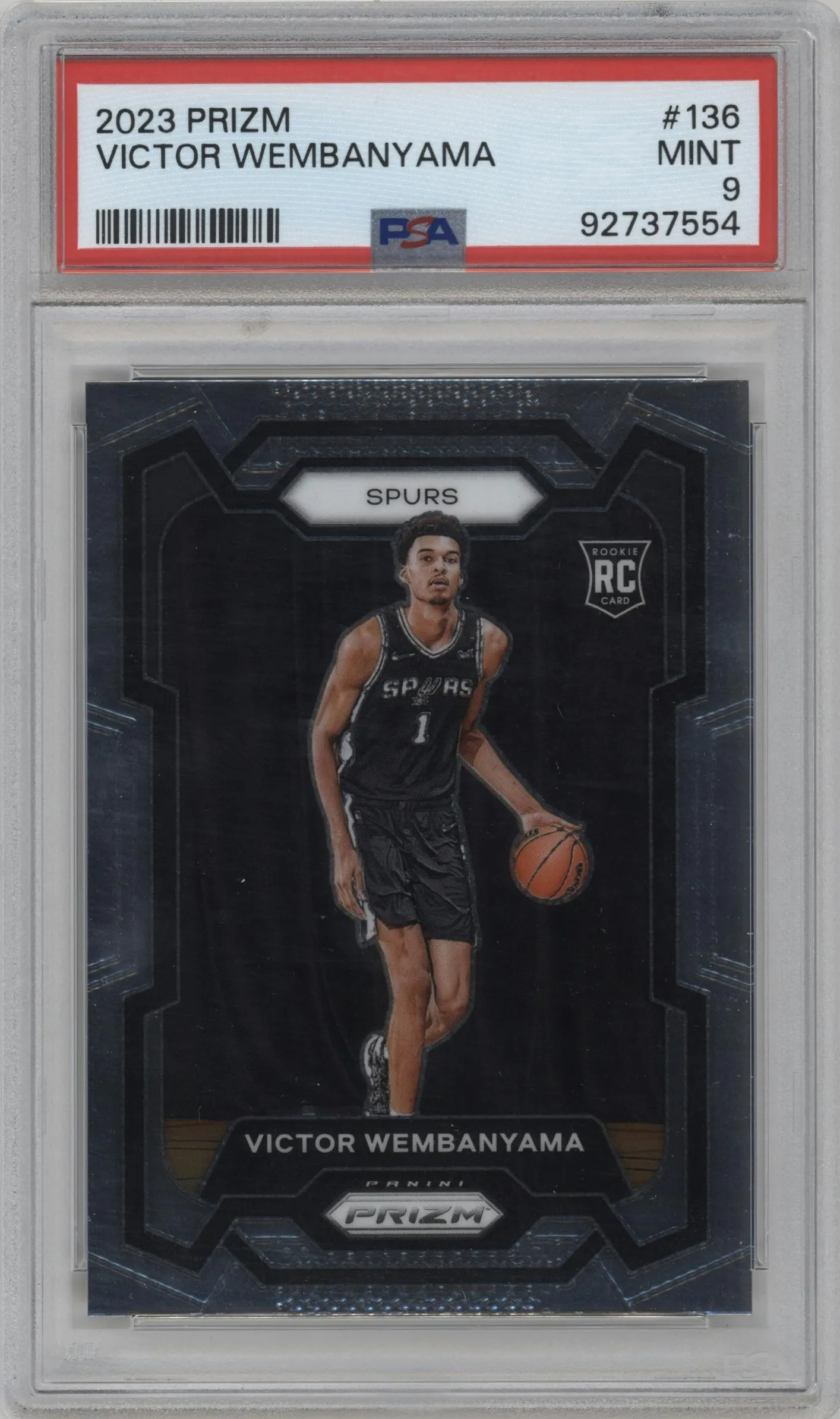 2023 Panini Prizm Victor Wembanyama #136 PSA 9