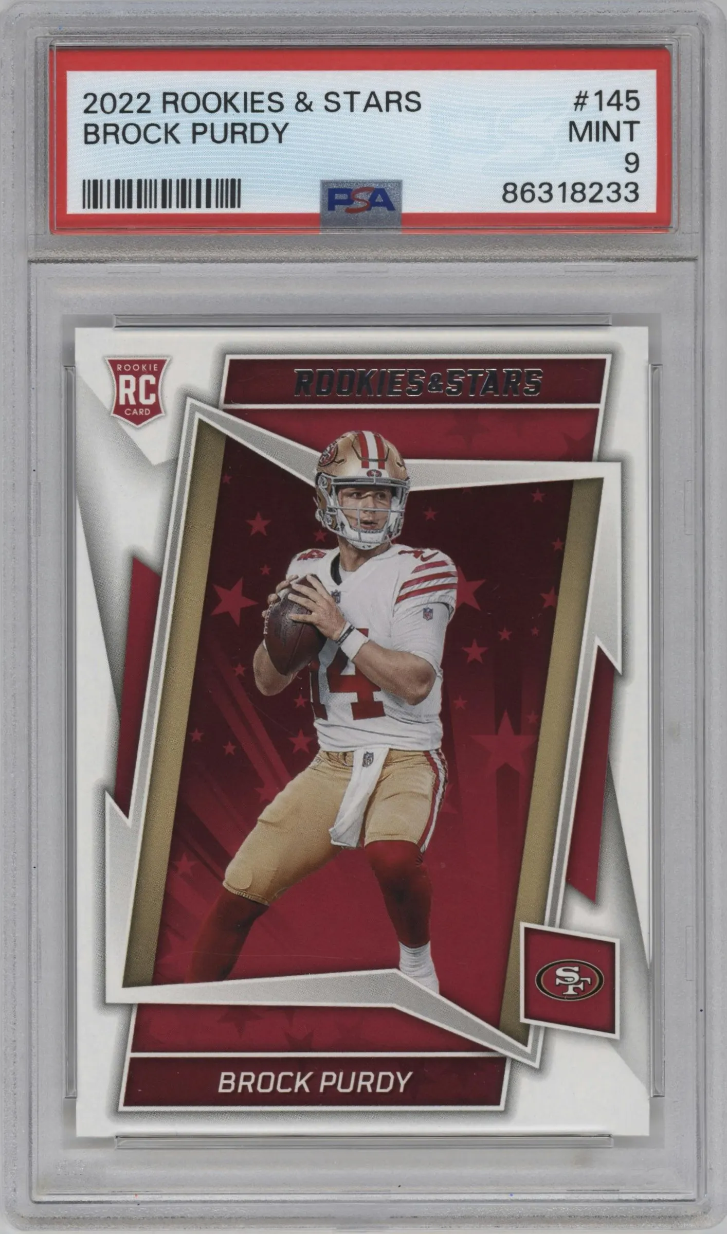 2022 Panini Rookies & Stars Brock Purdy #145 PSA 9