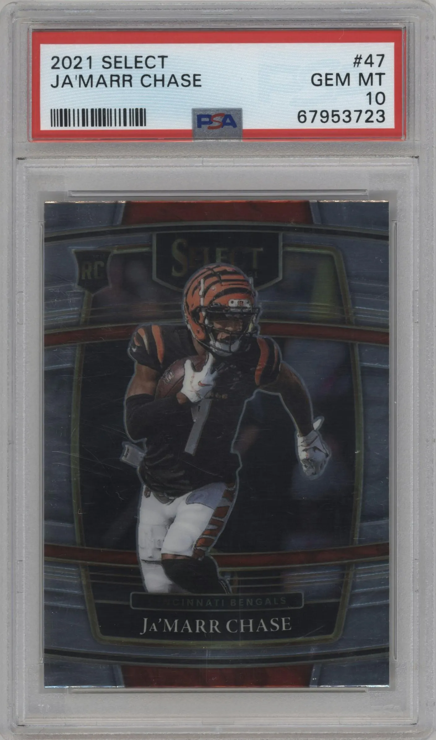 2021 Panini Select Ja'Marr Chase #47 PSA 10