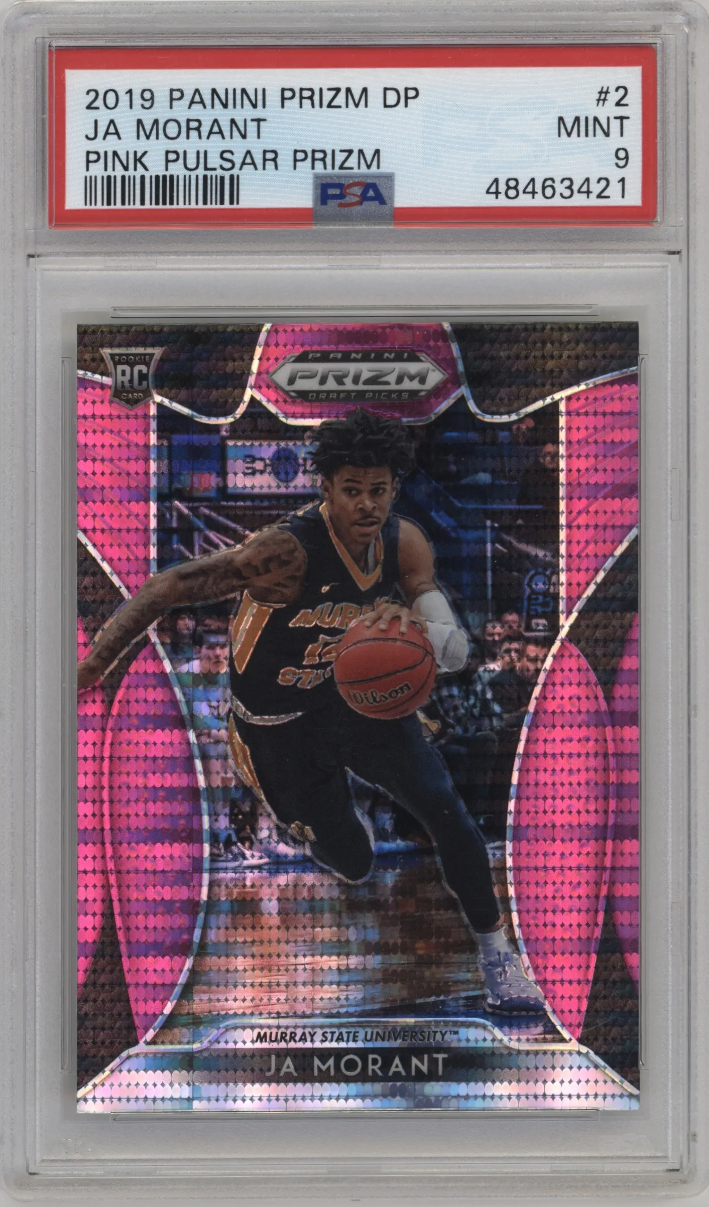 2019 Panini Prizm Draft Picks Ja Morant Pink Pulsar #2 PSA 9