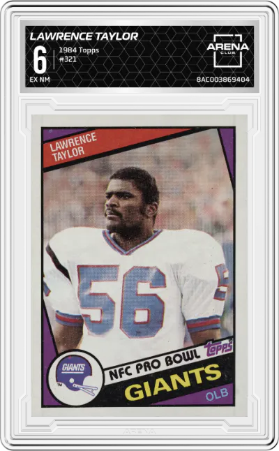 1984 Topps Lawrence Taylor ARENA CLUB 6