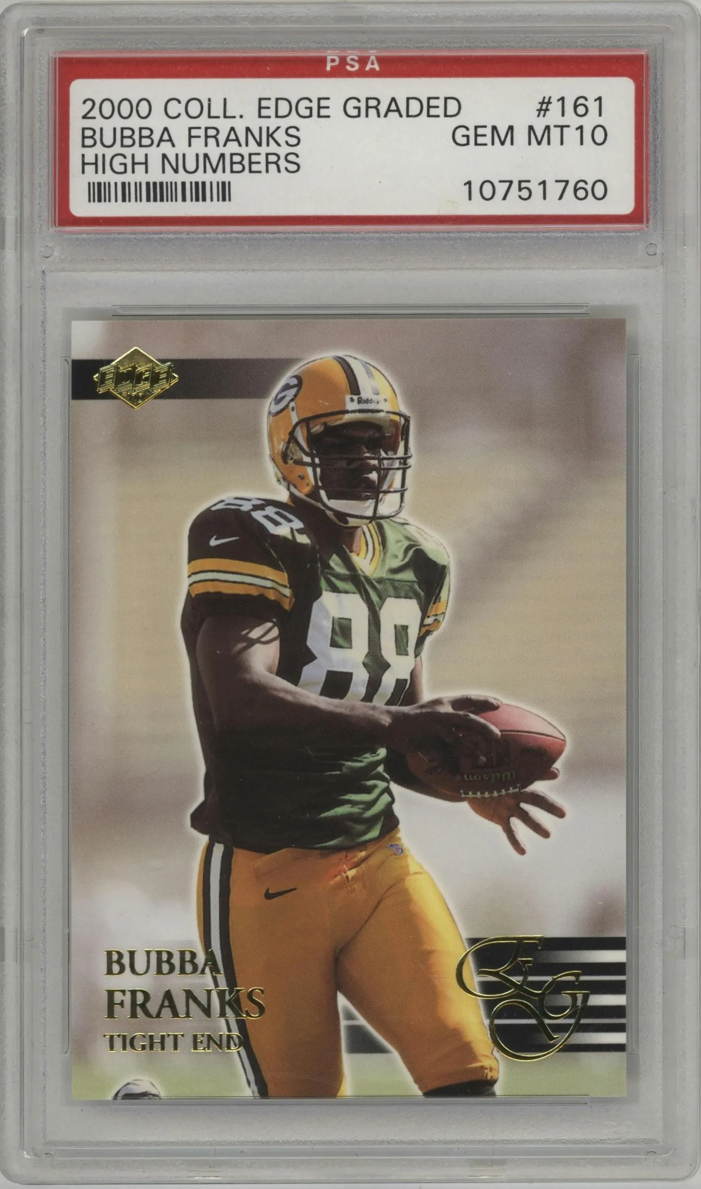 2000 Collector's Edge EG Bubba Franks #161 PSA 10