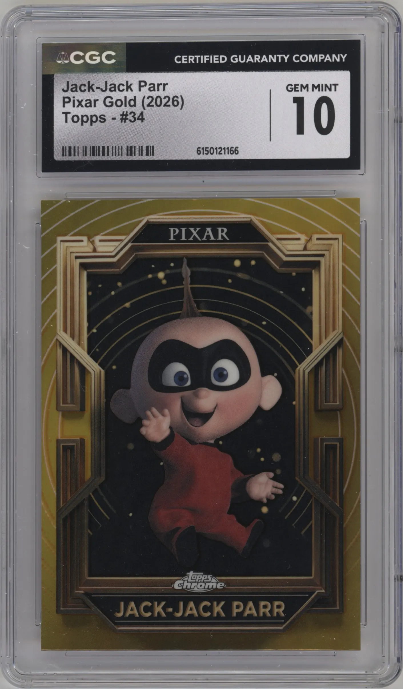 2025 Topps Pixar Gold Jack-Jack Parr #34 CGC 10