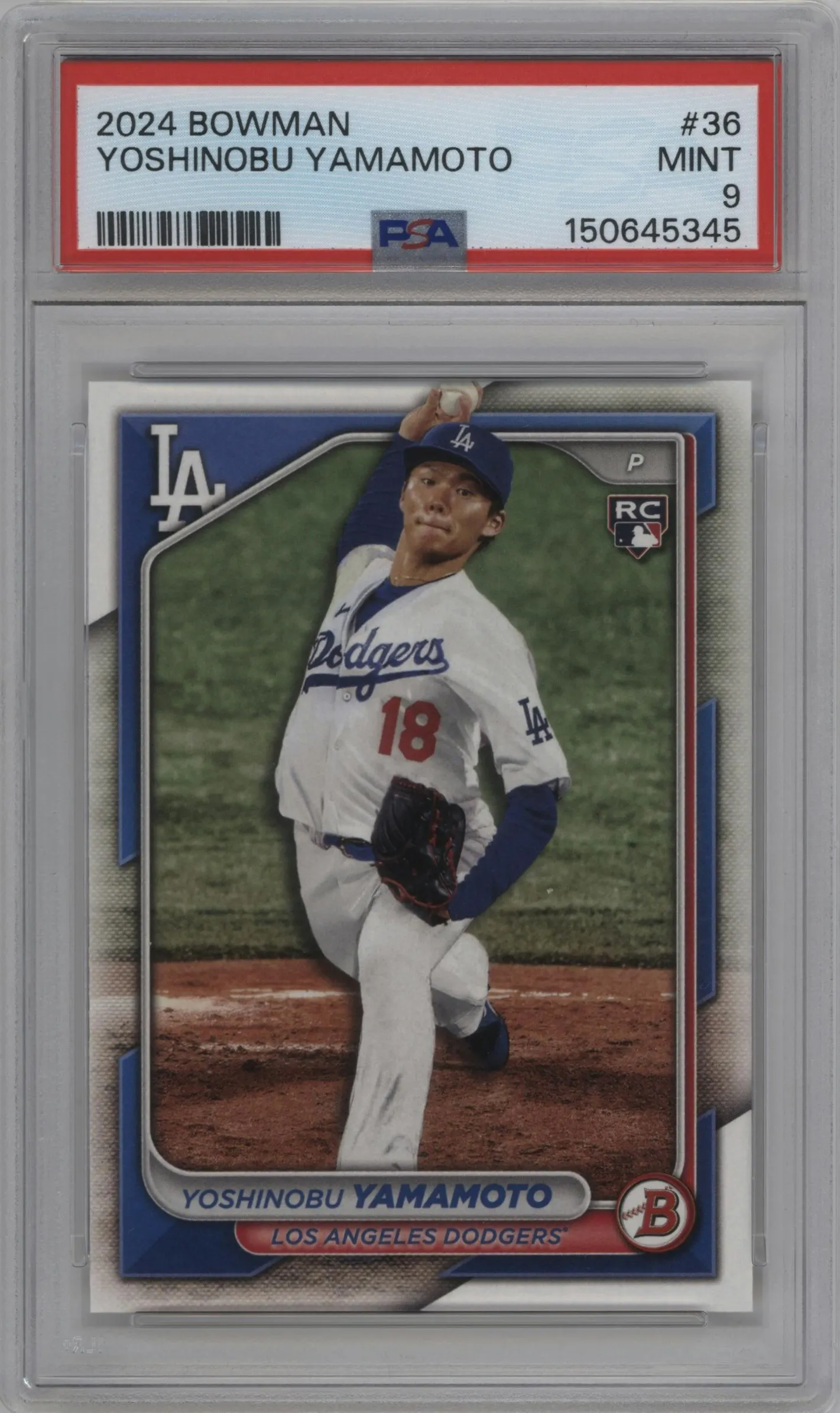 2024 Bowman Yoshinobu Yamamoto #36 PSA 9