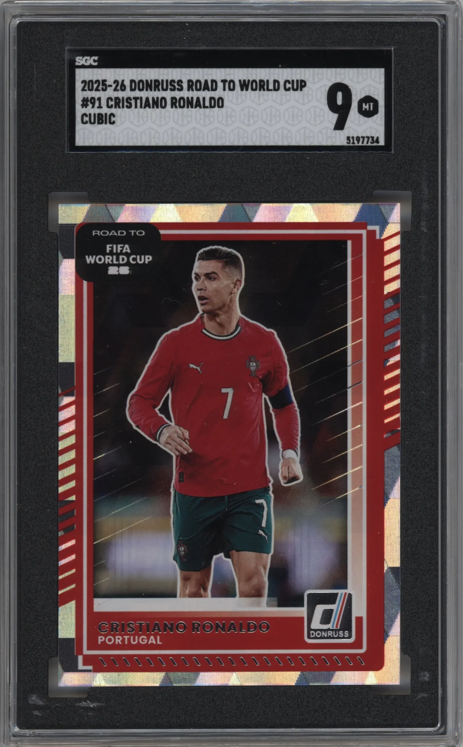 2025 Donruss Road to FIFA World Cup Cristiano Ronaldo Cubic #91 SGC 9