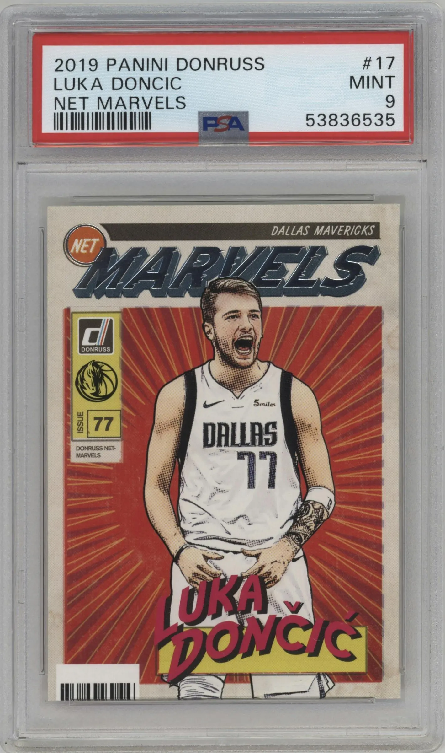 2019 Panini Donruss Net Marvels Luka Doncic #17 PSA 9