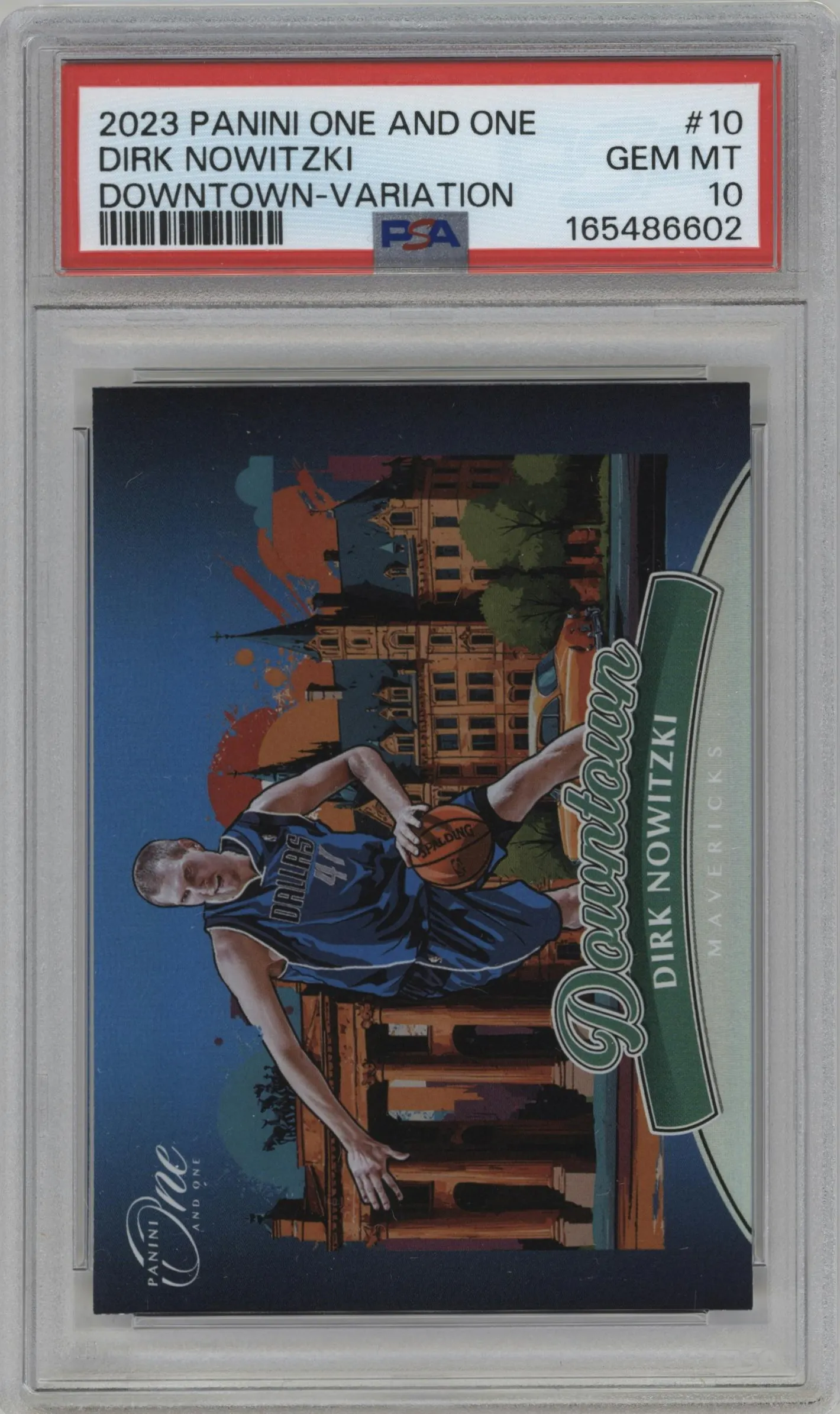 2023 Panini One and One Downtown Var. Dirk Nowitzki #10 PSA 10