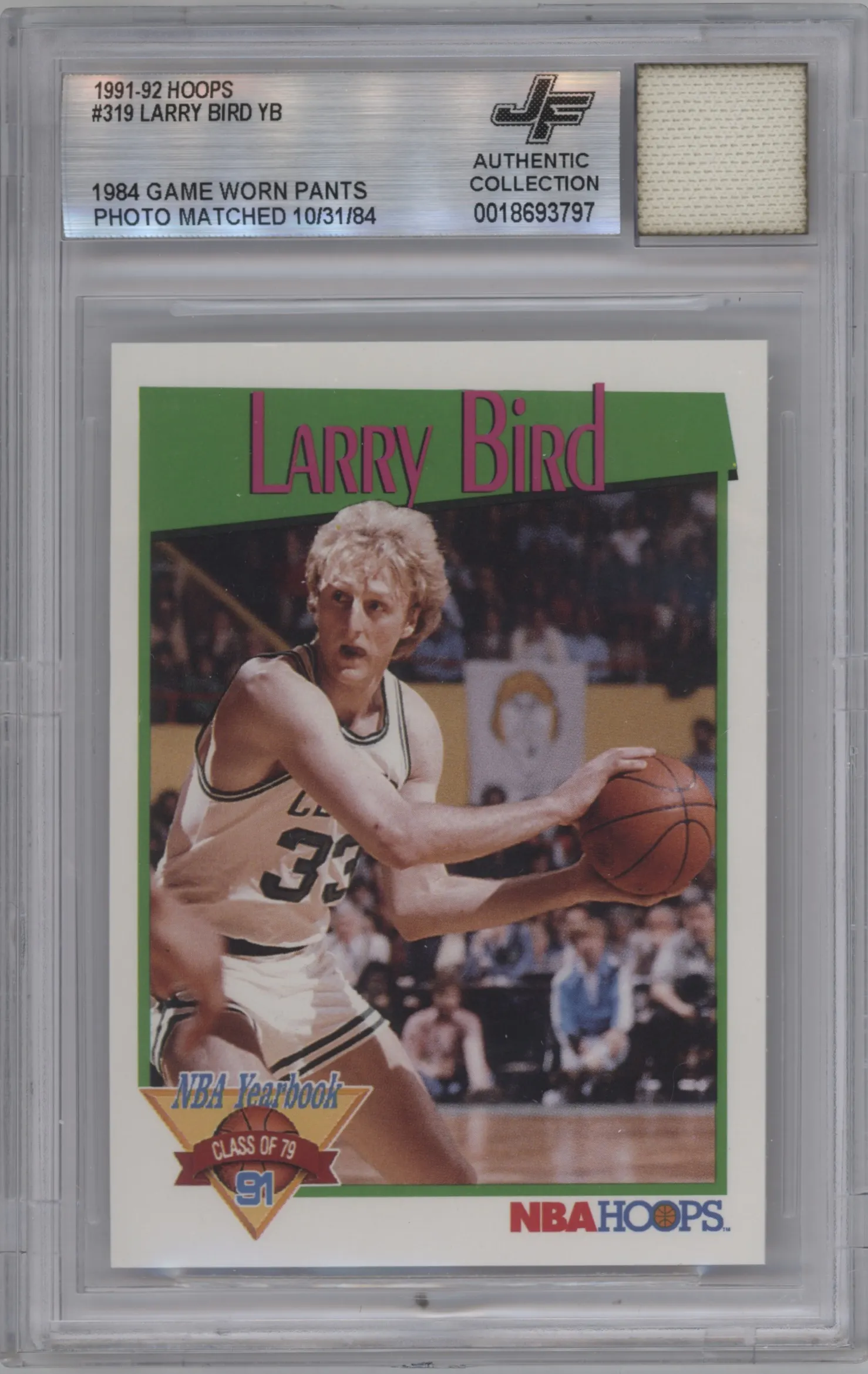 1991 NBA Hoops Larry Bird 1984 Game Worn Pants BGS AUTHENTIC #319 BGS