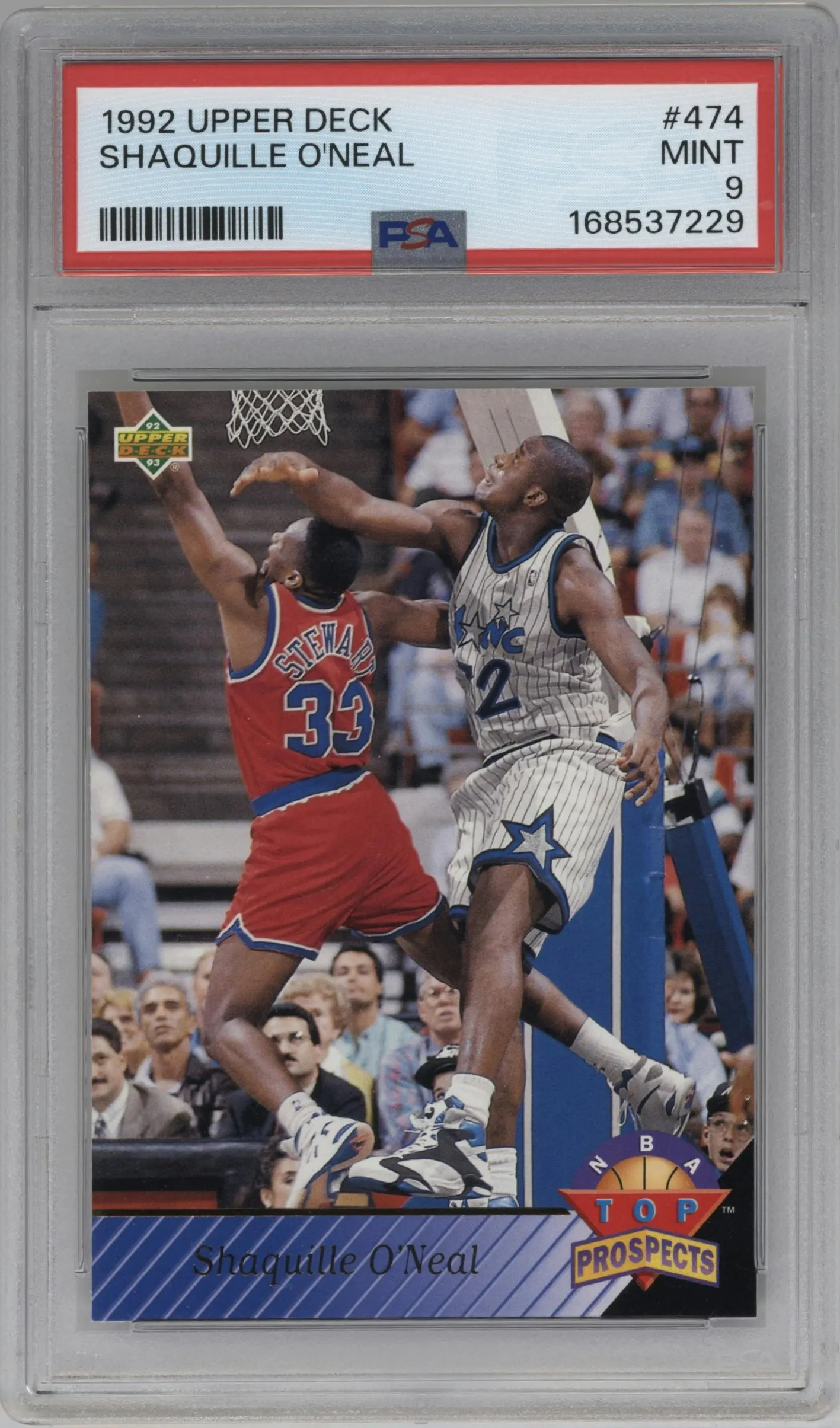 1992 Upper Deck Shaquille O'Neal #474 PSA 9