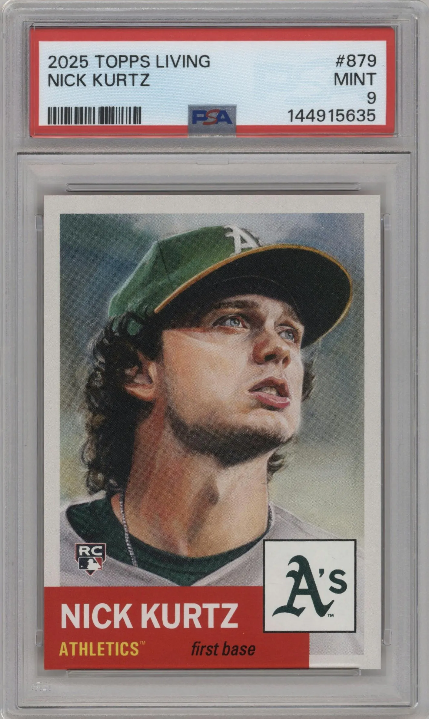 2018 Ultimate Topps Living Set 2025 Nick Kurtz #879 PSA 9