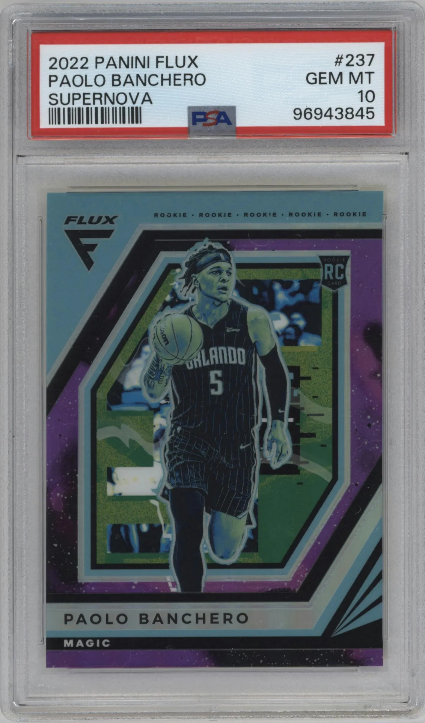 2022 Panini Flux Paolo Banchero Supernova #237 PSA 10