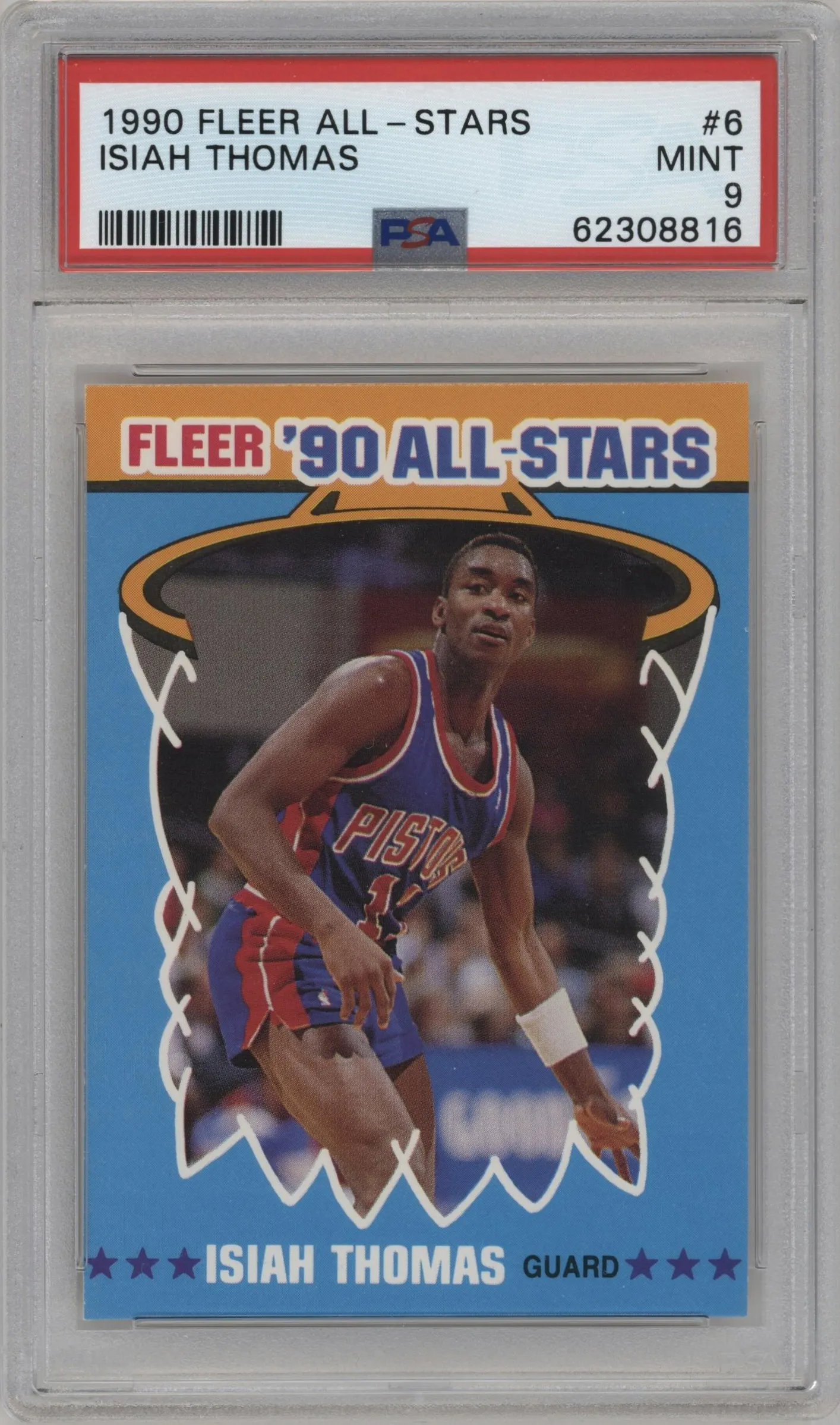 1990 Fleer All-Stars Isiah Thomas #6 PSA 9
