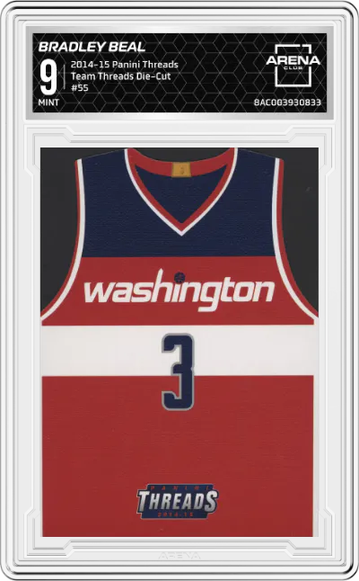 2014 Panini Threads Team Threads Die-Cut Bradley Beal ARENA CLUB 9