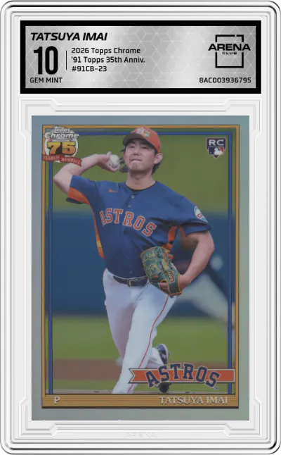 2026 Topps Chrome '91 Topps 35th Anniv. Tatsuya Imai #91CB-23 ARENA CLUB 10