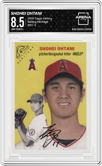2020 Topps Gallery Gallery Heritage Shohei Ohtani #HT-2 ARENA CLUB 8.5