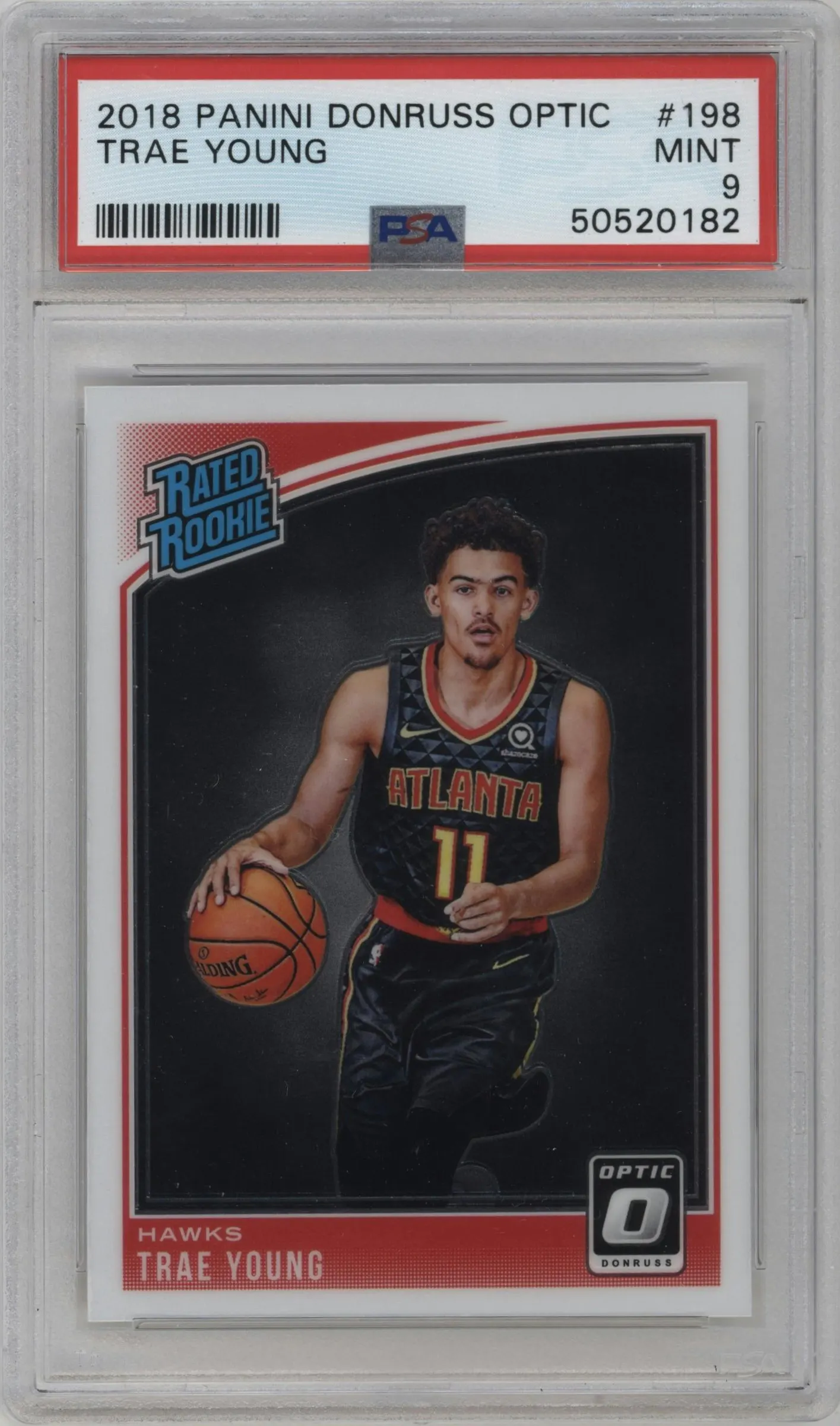 2018 Panini Donruss Optic Rated Rookie Trae Young PSA 9
