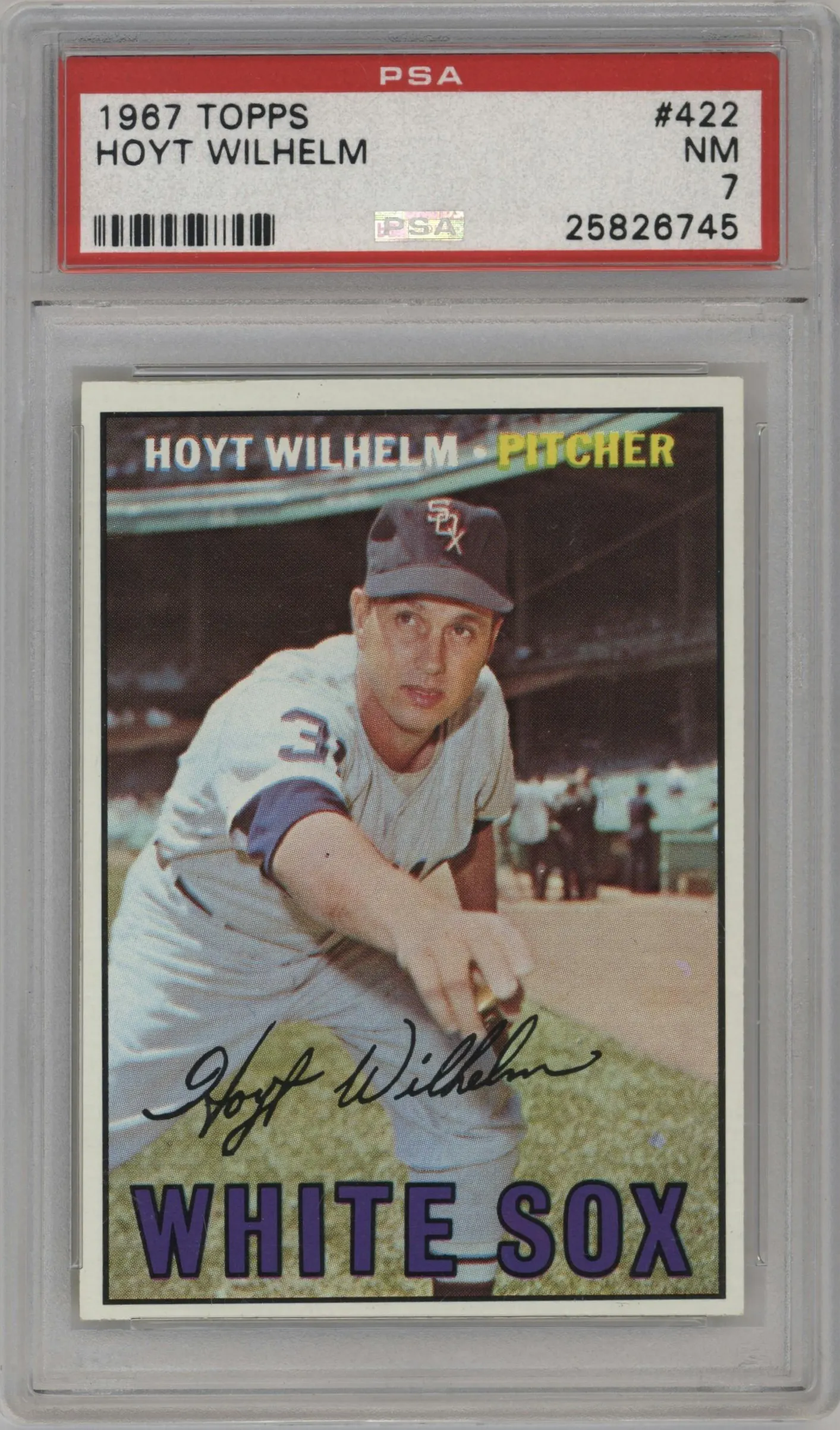 1967 Topps Hoyt Wilhelm PSA 7