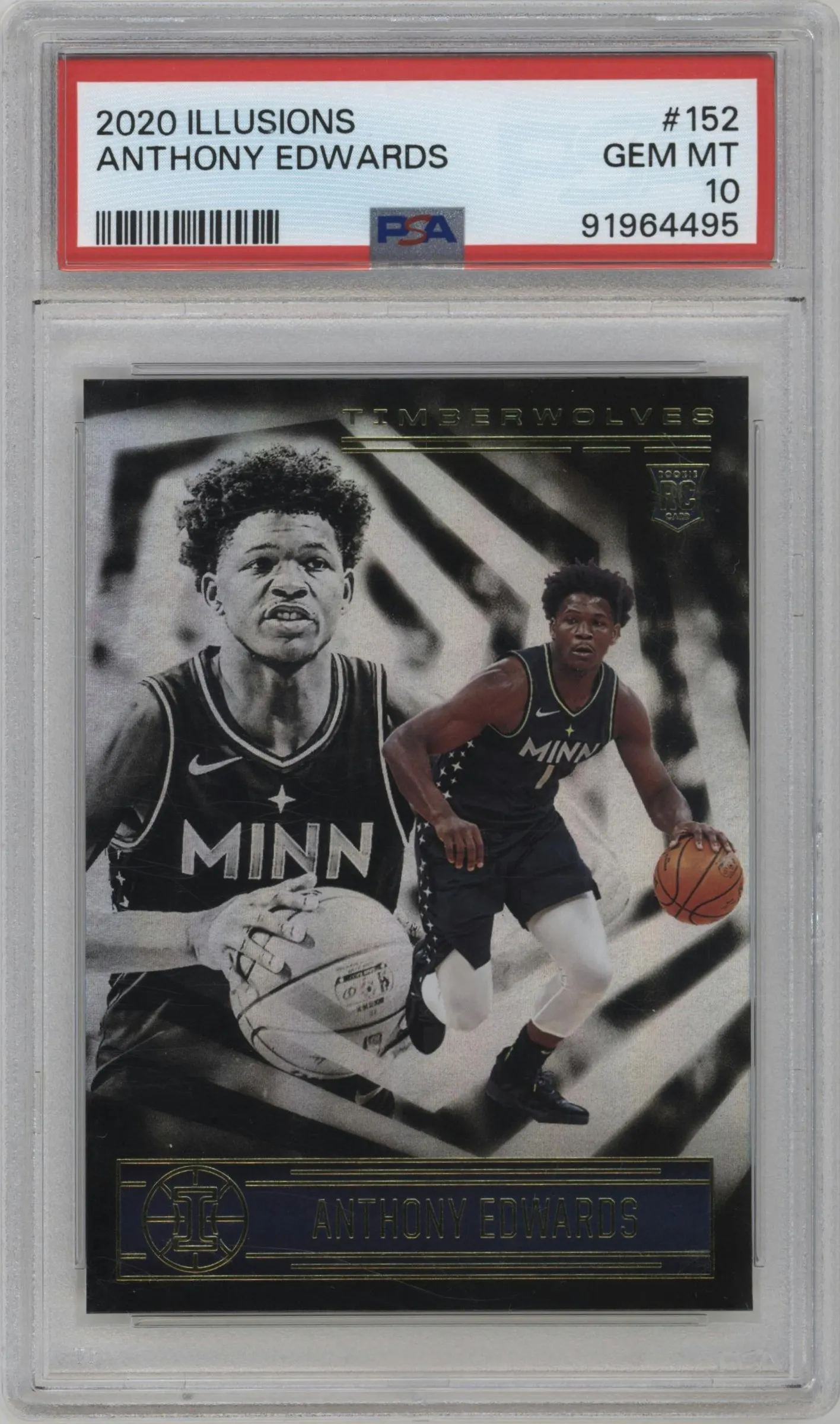 2020 Panini Illusions Anthony Edwards #152 PSA 10