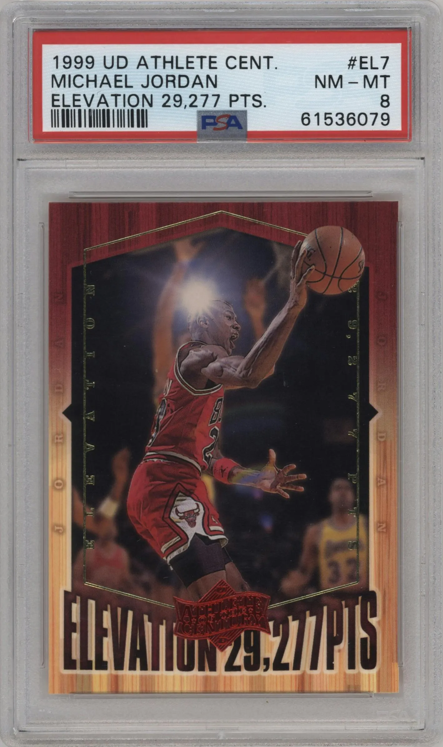 1999 Upper Deck Michael Jordan Athlete of the Century Elevation Michael Jordan #EL7 PSA 8