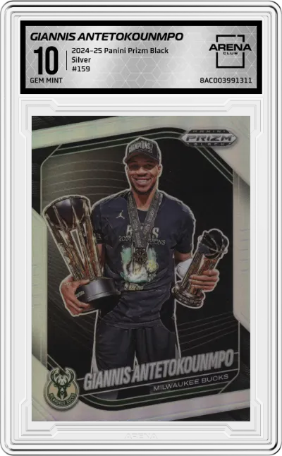 2024 Panini Prizm Black Giannis Antetokounmpo Silver #159 ARENA CLUB 10